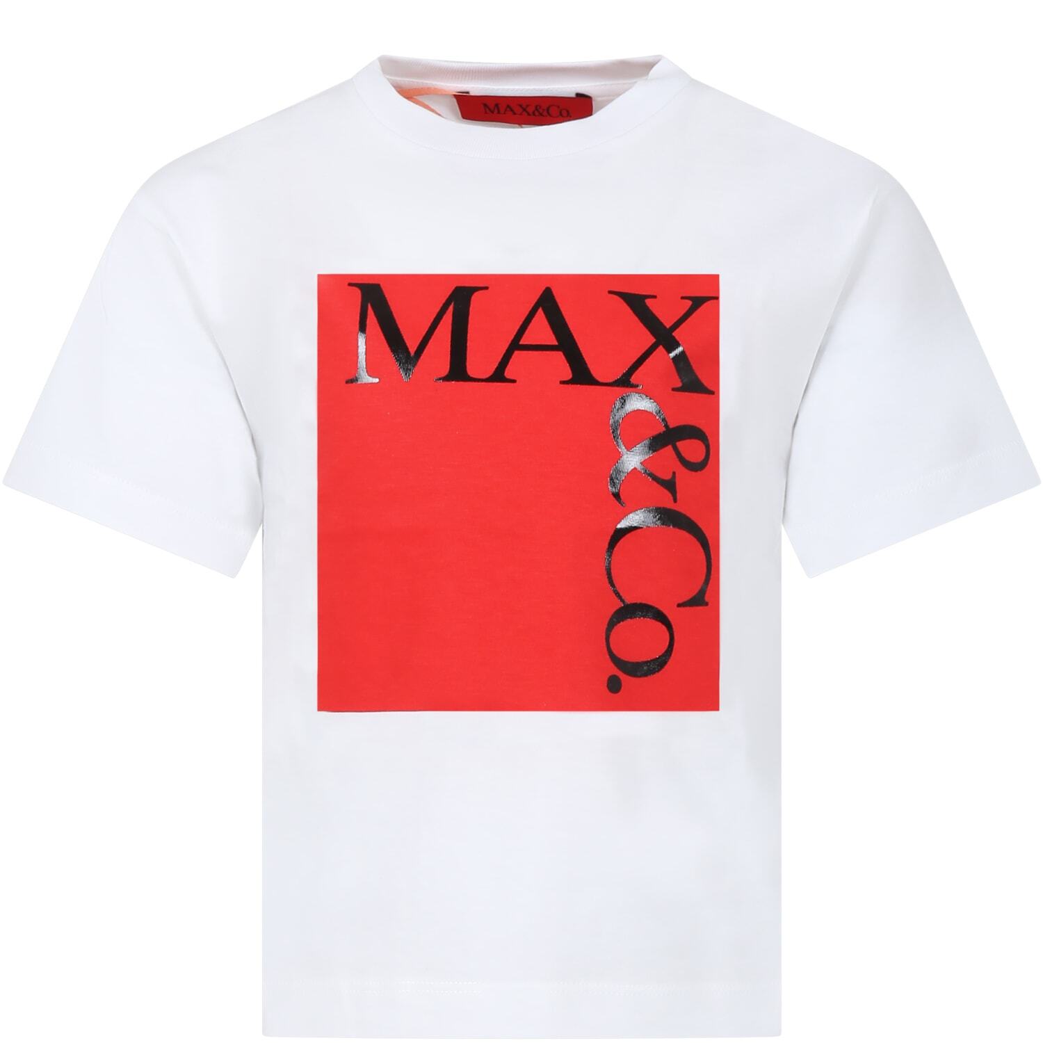 楽天BRANDSHOP・クラージュ楽天市場店【毎月1日はエントリーでポイント3倍！】 MAX&CO. ホワイト White トップス ガールズ 春夏2024 MX0005 MX014 MAXT1F MX10C 【関税・送料無料】【ラッピング無料】 ia