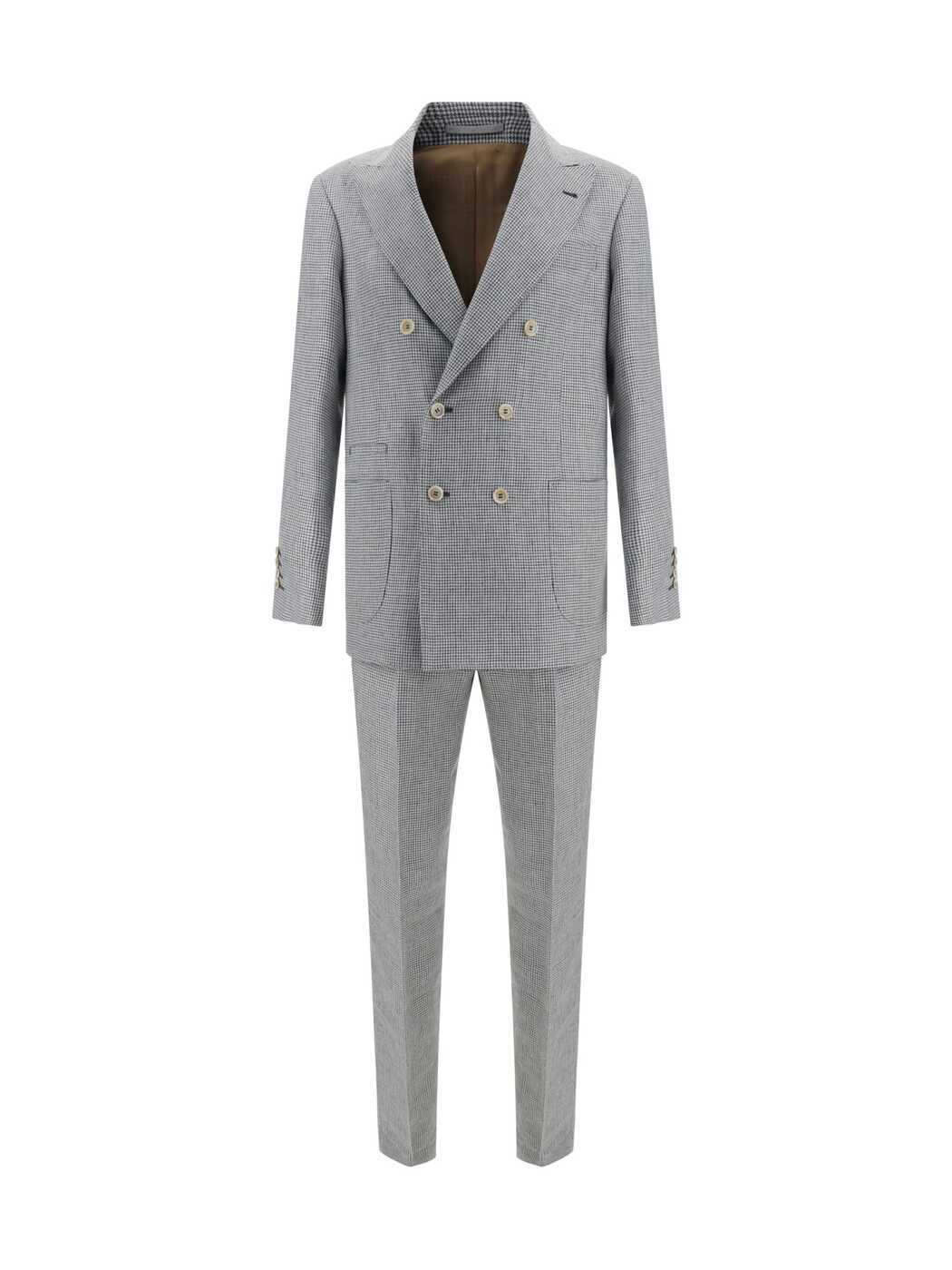 【毎月1日はエントリーでポイント3倍！】 BRUNELLO CUCINELLI ブルネロ クチネリ グレー Grigio スーツ メンズ 春夏2024 MB405LDBH_C032 【関税・送料無料】【ラッピング無料】 ia