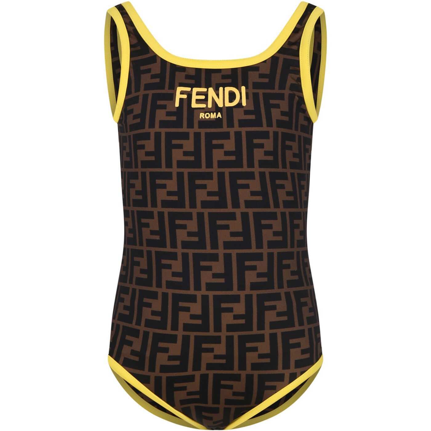 【土日限定クーポン配布中！】 FENDI FENDI ブラウン Brown スイムウェア ガールズ 春夏2024 JFM035 AQ..