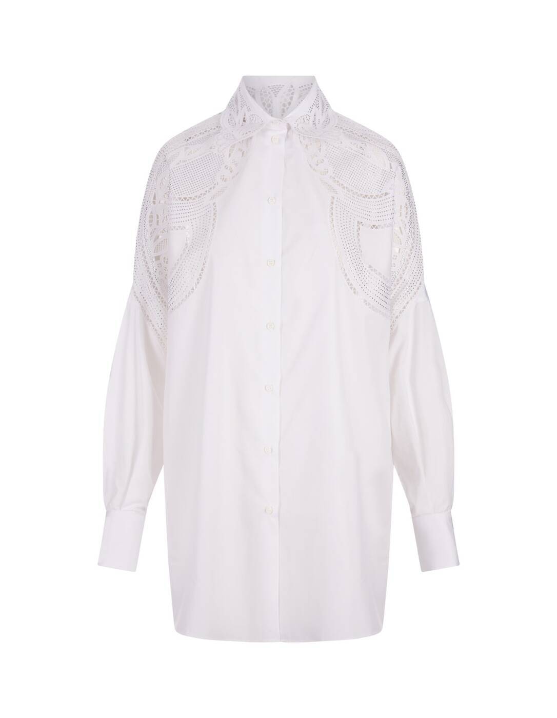 【土日限定クーポン配布中！】 ERMANNO SCERVINO エルマンノ シェルヴィーノ ホワイト White シャツ レディース 春夏2024 D442K322MSC 10601 【関税・送料無料】【ラッピング無料】 ia