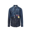 【15,000円以上ご購入で1,000円OFF！】 DSQUARED2 ディースクエアード ブルー Blue シャツ メンズ 春夏2024 S78DM0031 S30341_470 【関税・送料無料】【ラッピング無料】 ia