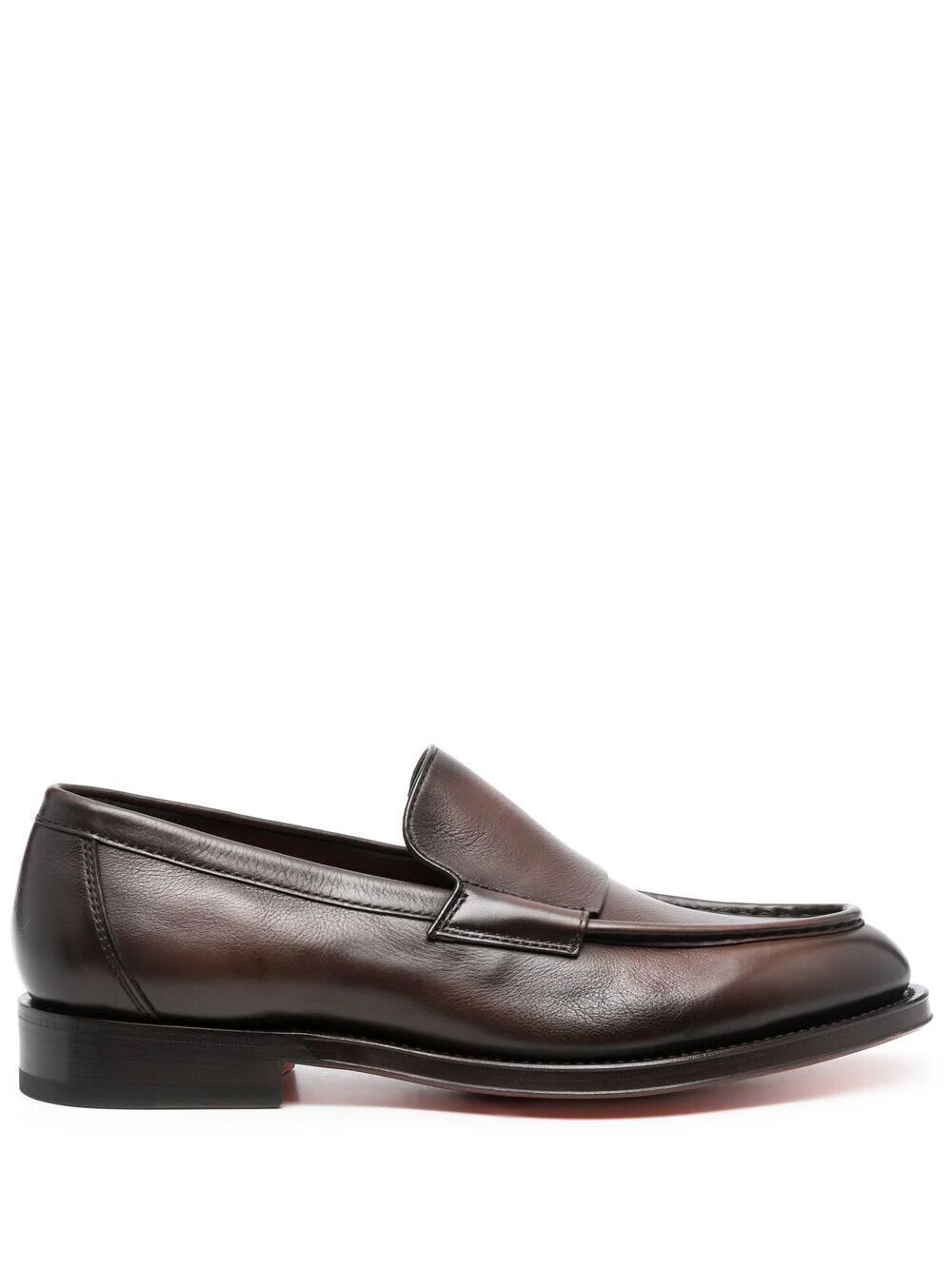 SANTONI サントーニ ローファー メンズ 春夏2024 MCCO18357PD5SGFR T50 DARK BROWN 【関税・送料無料】【ラッピング無料】 ia