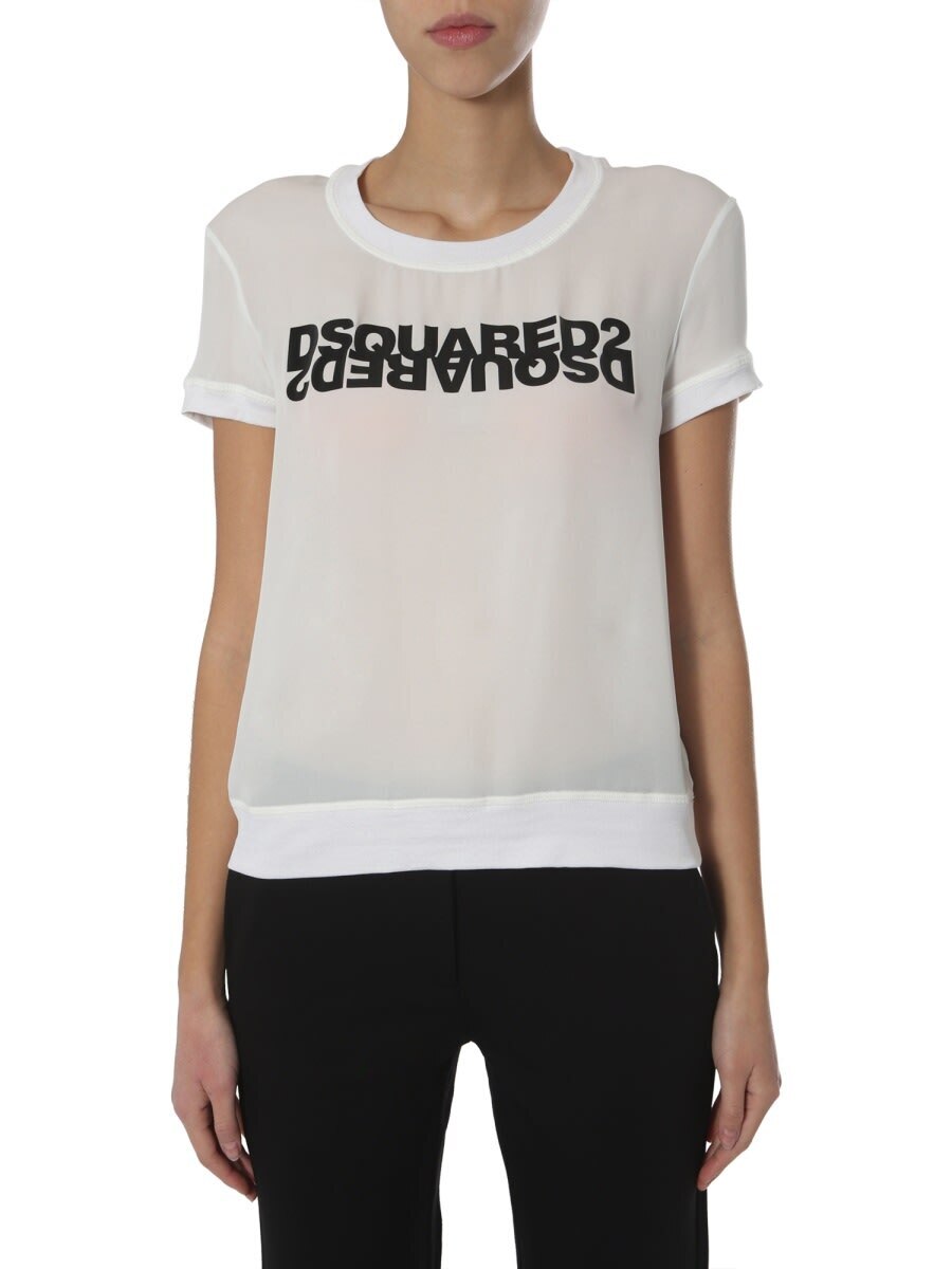 DSQUARED2 ディースクエアード ホワイト WHITE Tシャツ レディース 春夏2020 S75NC0917_S52626101 【関税・送料無料】【ラッピング無料】 ia