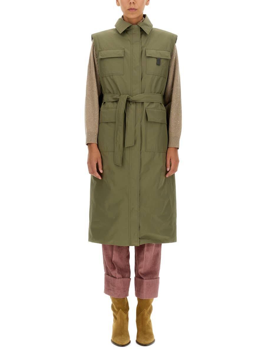 BRUNELLO CUCINELLI ブルネロクチネリ グリーン MILITARY GREEN コート レディース 秋冬2022 MB5749563P_C8648 【関税・送料無料】【ラッピング無料】 ia