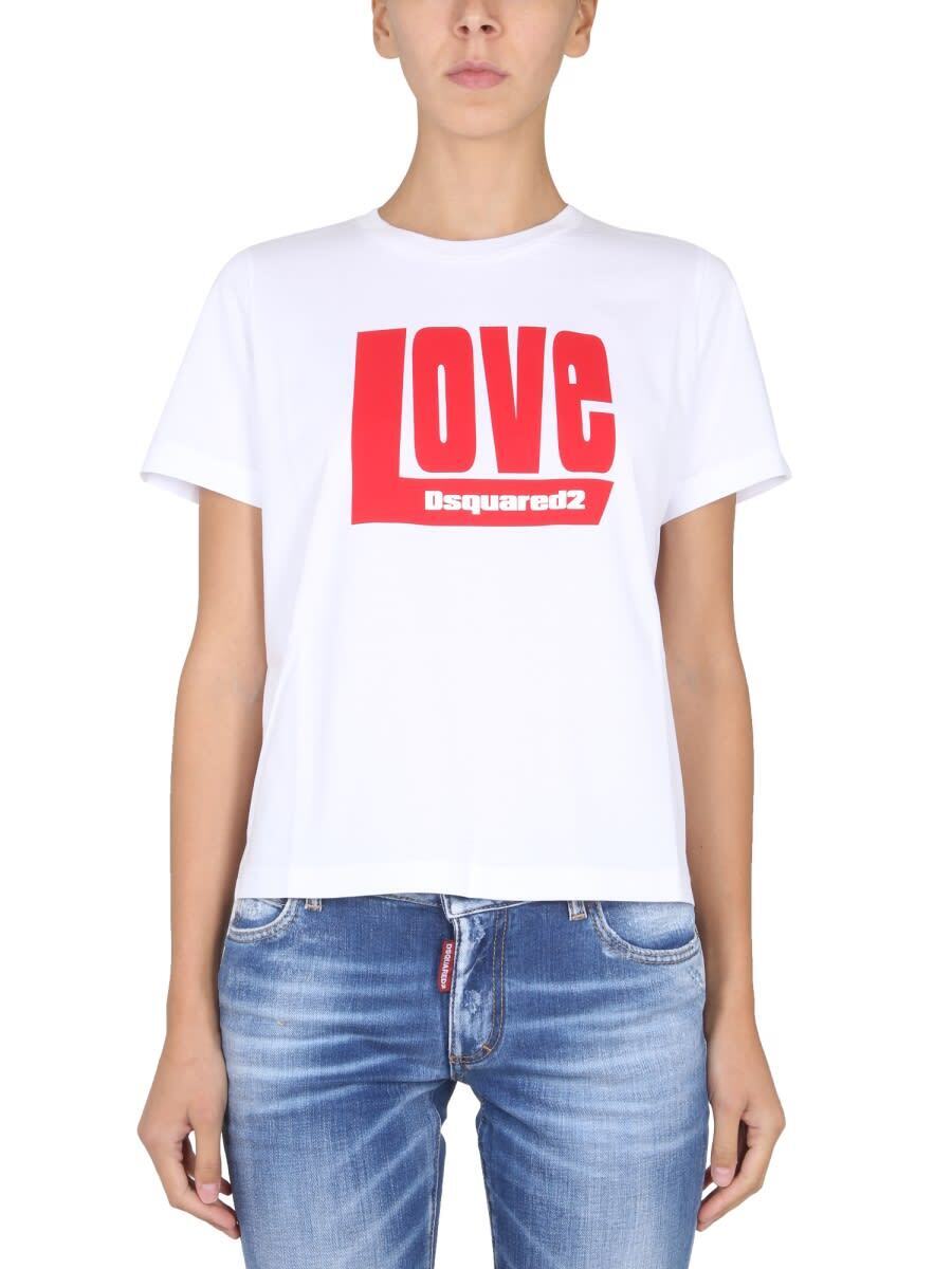 DSQUARED2 ディースクエアード ホワイト WHITE Tシャツ レディース 秋冬2022 S72GD0427_S24387100 【関税・送料無料】【ラッピング無料】 ia