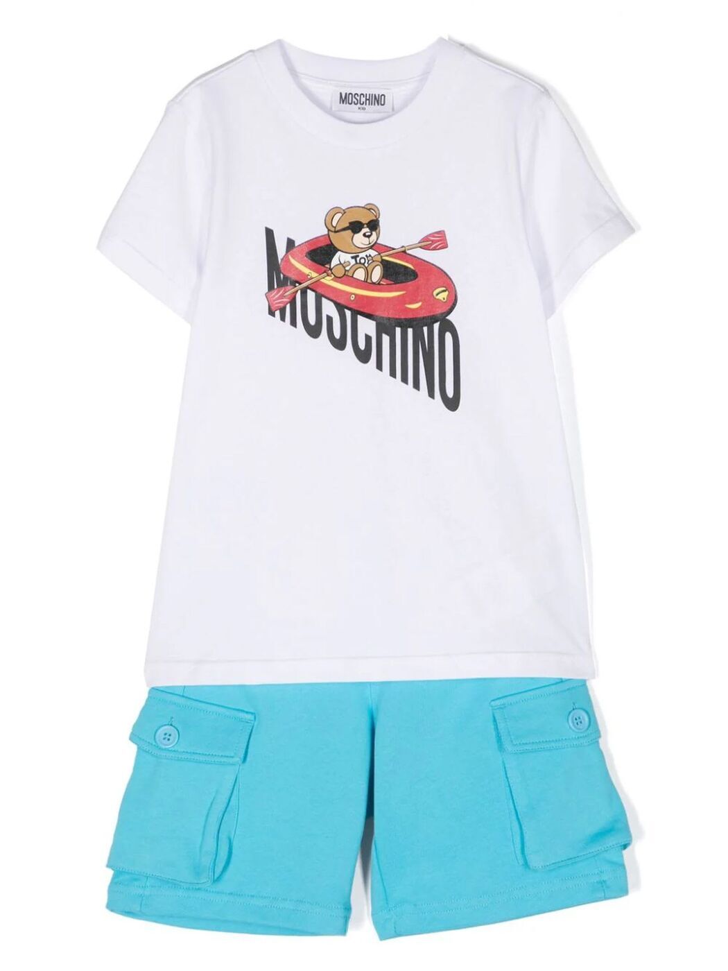 楽天BRANDSHOP・クラージュ楽天市場店MOSCHINO モスキーノ ホワイト White スーツ ボーイズ 春夏2024 HUG00O LAA2383625 【関税・送料無料】【ラッピング無料】 ia