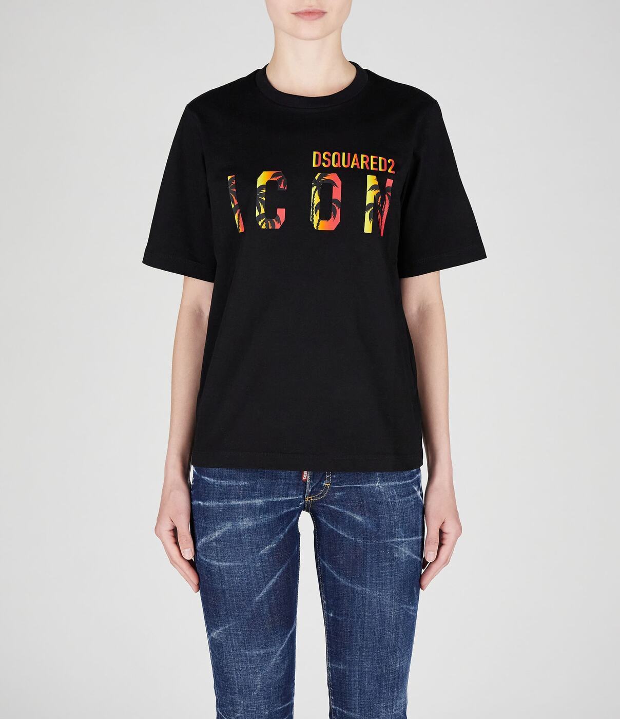 【本日5の付く日ポイント4倍!】 DSQUARED2 ディースクエアード ブラック Black Tシャツ レディース 春夏2023 S80GC0048S23009 900 【関税・送料無料】【ラッピング無料】 ia