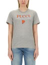 【15,000円以上1,000円OFF!!】 EMILIO PUCCI エミリオ プッチ グレー GREY Tシャツ レディース 春夏2024 4HTP76_4H983A52 【関税・送料無料】【ラッピング無料】 ia