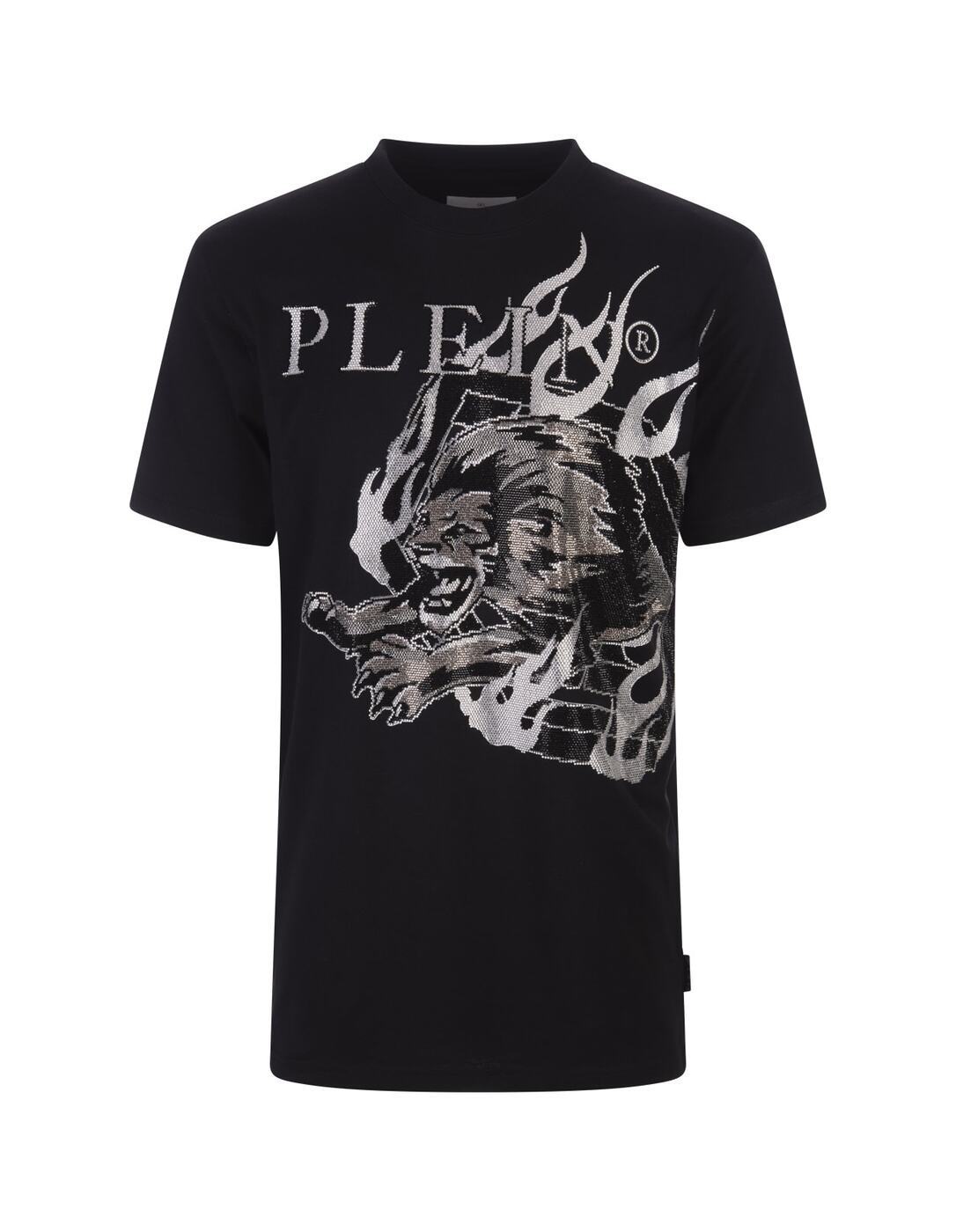 PHILIPP PLEIN フィリップ プレイン ブラック Black Tシャツ メンズ 春夏2024 PADCMTK7031PJY002N 0201 【関税・送料無料】【ラッピング無料】 ia