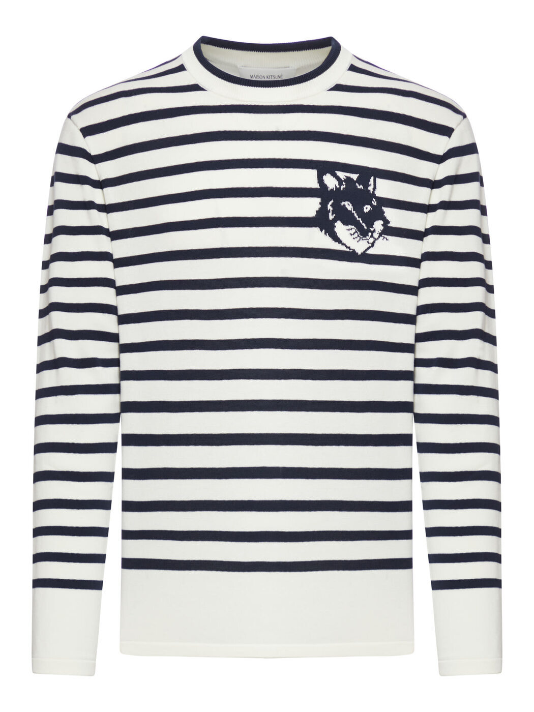 MAISON KITSUNE メゾン キツネ ニットウェア メンズ 春夏2024 MM00803KT1102 S492 DEEP NAVY OFFWHITE STRIPES 【関税・送料無料】【ラッピング無料】 ia