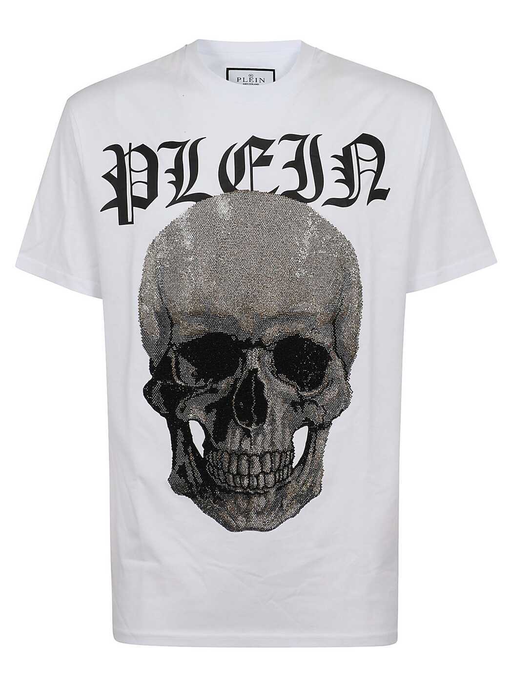 PHILIPP PLEIN フィリップ プレイン ホワイト White Tシャツ メンズ 春夏2024 MTK6850.PJY002N 01 WHITE 【関税・送料無料】【ラッピング無料】 ia