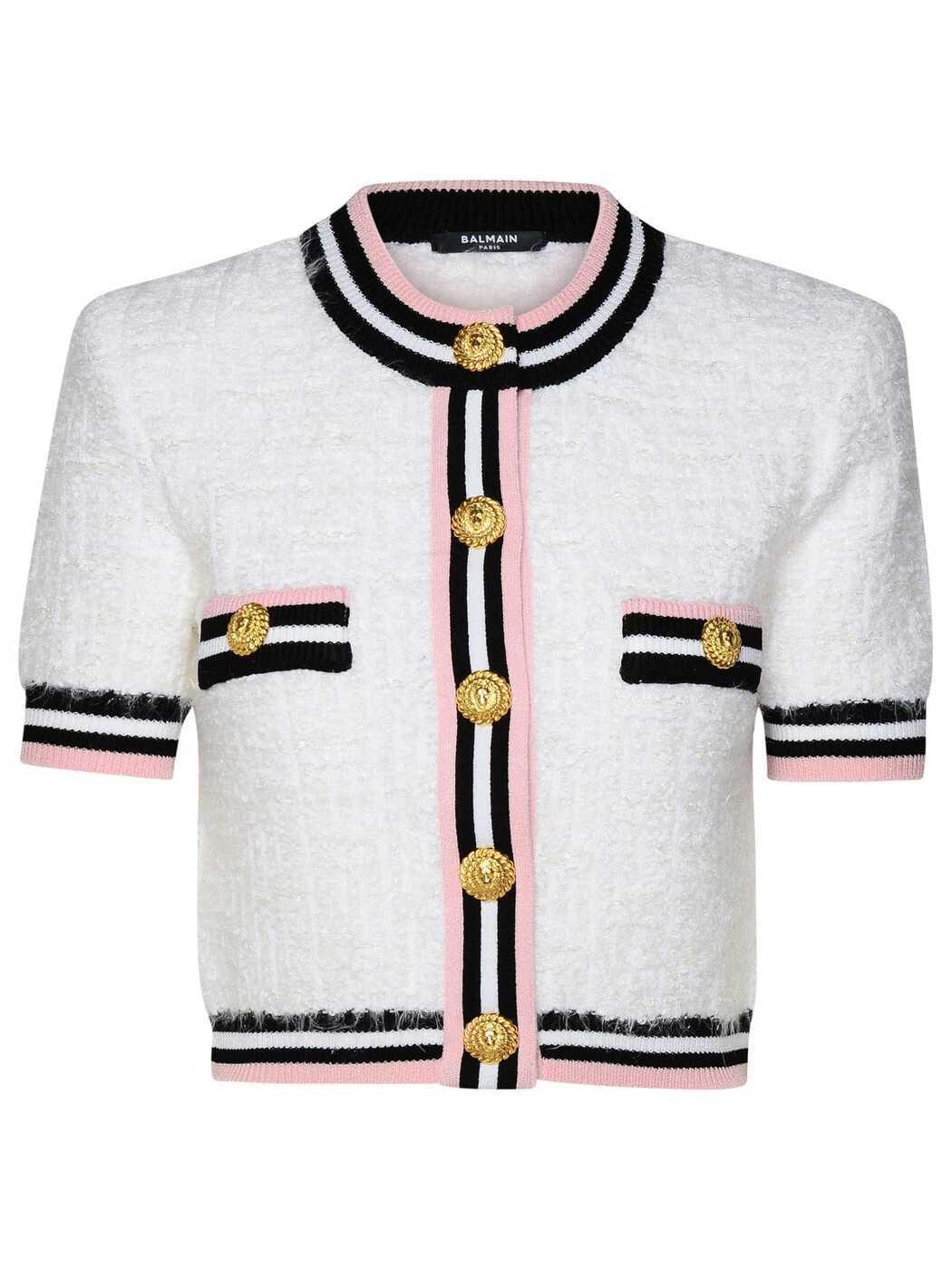 BALMAIN バルマン ホワイト White ニットウェア レディース 春夏2024 CF0KL027KG15_GQW 【関税・送料無料】【ラッピング無料】 ia