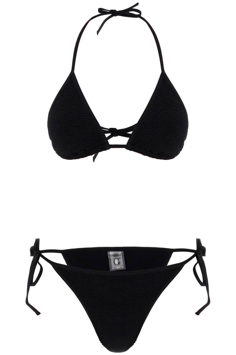 HUNZA G tU W[ XCEFA fB[X t2024 GINA BIKINI M CRINKLE BLACK y֐ŁEzybsOz ia