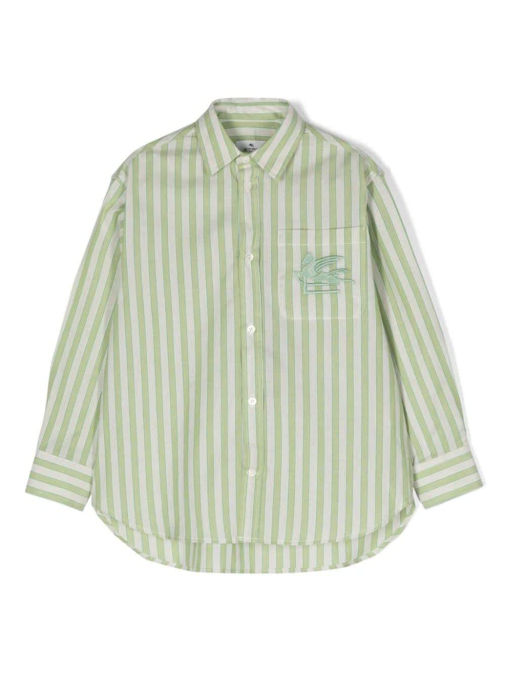 ETRO エトロ グリーン Green シャツ ボーイズ 春夏2024 GU5P30-P0385 101VE 【関税・送料無料】【ラッピング無料】 ia