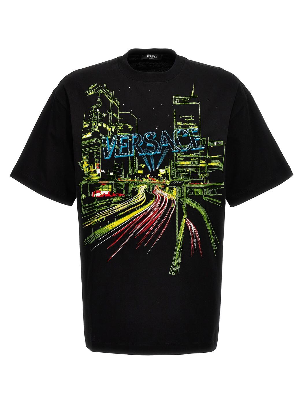 VERSACE ヴェルサーチ ブラック Black Tシャツ メンズ 秋冬2023 10125961A09041_1B000 【関税・送料無料】【ラッピング無料】 ia