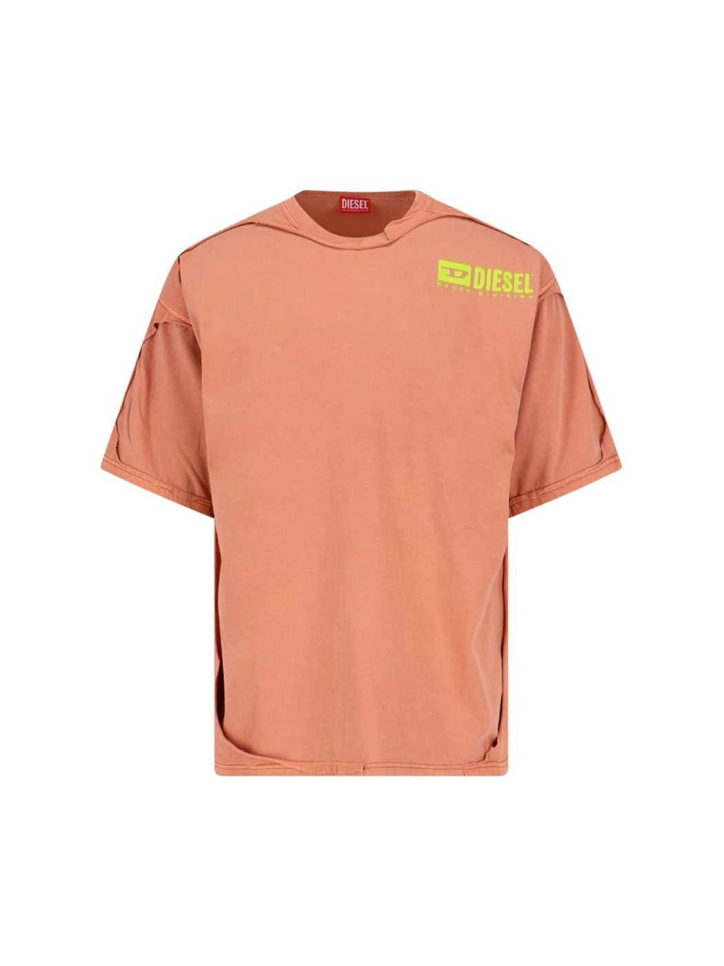DIESEL ディーゼル オレンジ Orange Tシャツ メンズ 春夏2024 A12148 0AJBE446 【関税・送料無料】【ラッピング無料】 ia