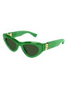  BOTTEGA VENETA EYEWEAR ボッテガヴェネタアイウェア サングラス・メガネ レディース 春夏2024 BV1142S-004 GREEN-GREEN-GREEN  ia