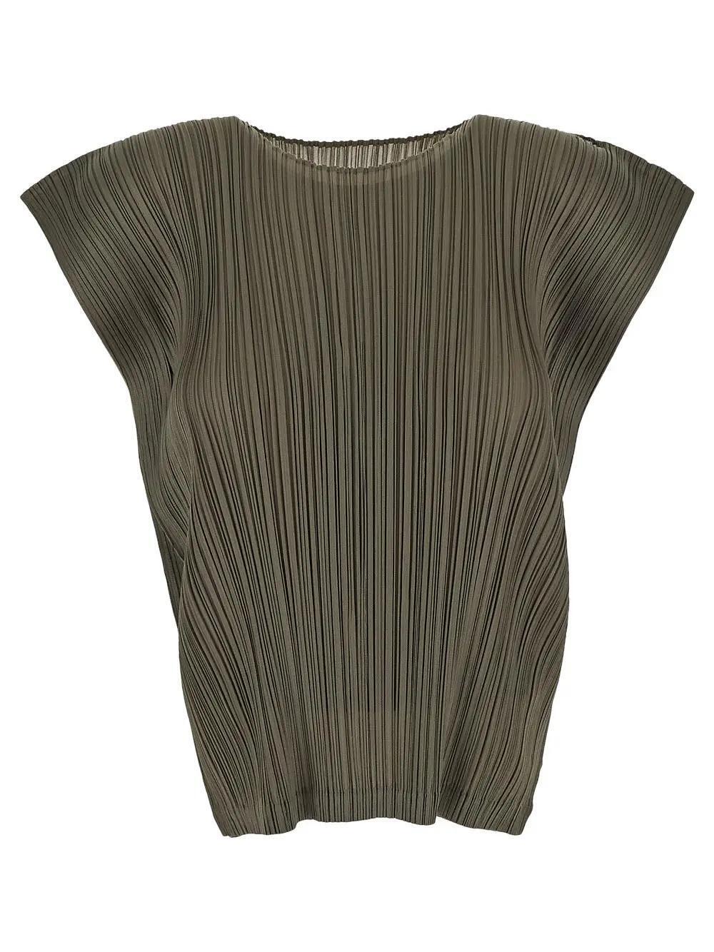 PLEATS PLEASE ISSEY MIYAKE カーキグリーン Khaki トップス レディース 春夏2024 PP46JK132 65 KHAKI 【関税・送料無料】【ラッピング無料】 ia