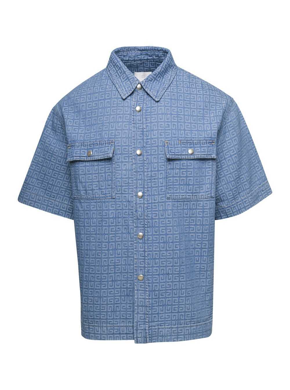 【本日5の付く日ポイント4倍!】 GIVENCHY ジバンシィ ブルー LIGHT BLUE シャツ メンズ 春夏2024 BM60WZ50P9_452 【関税・送料無料】【ラッピング無料】 ia