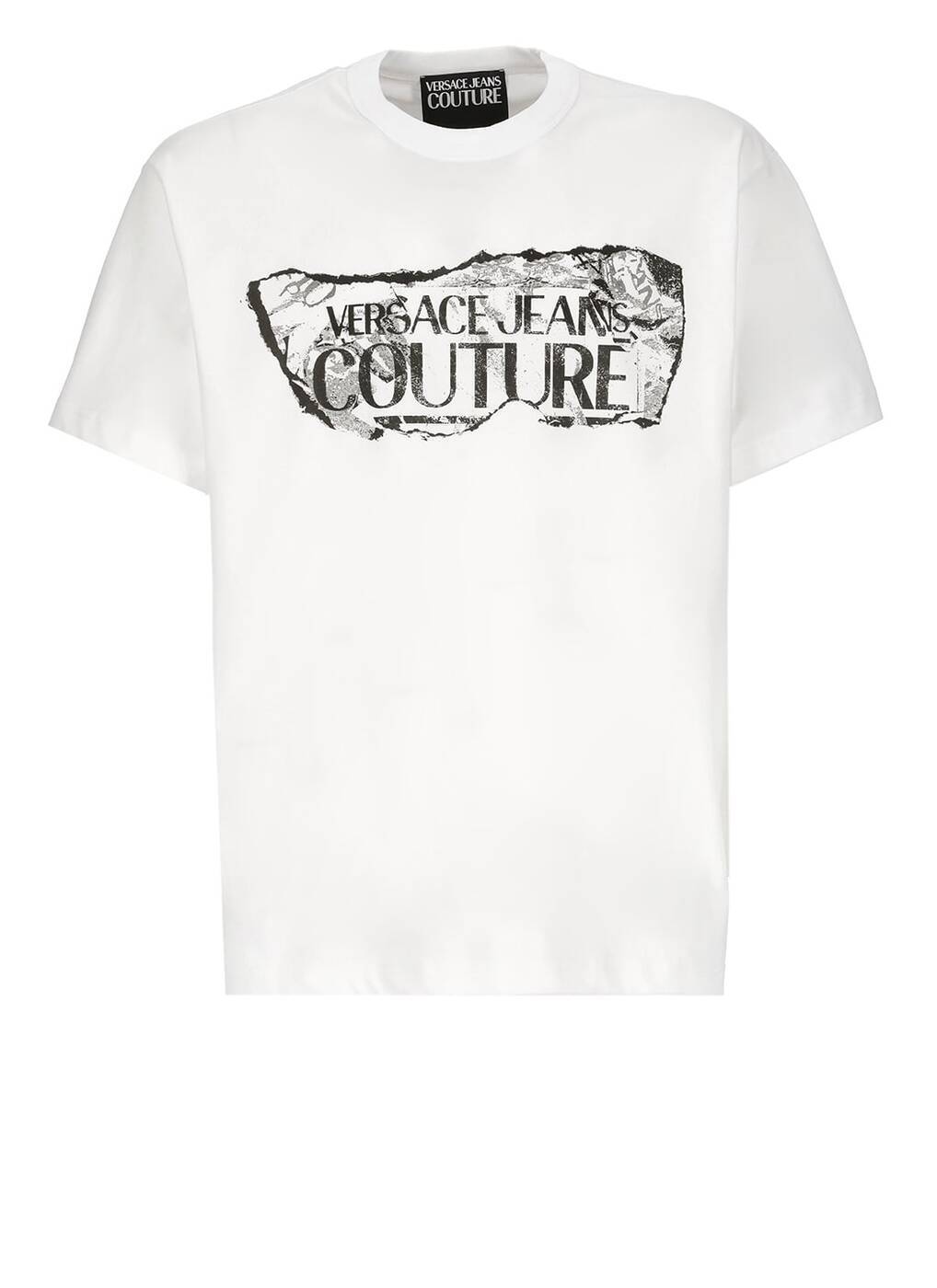 VERSACE JEANS COUTURE ヴェルサーチ ジーンズ クチュール ホワイト White Tシャツ メンズ 春夏2024 76GAHE03CJ00E_003 【関税・送料無料】【ラッピング無料】 ia