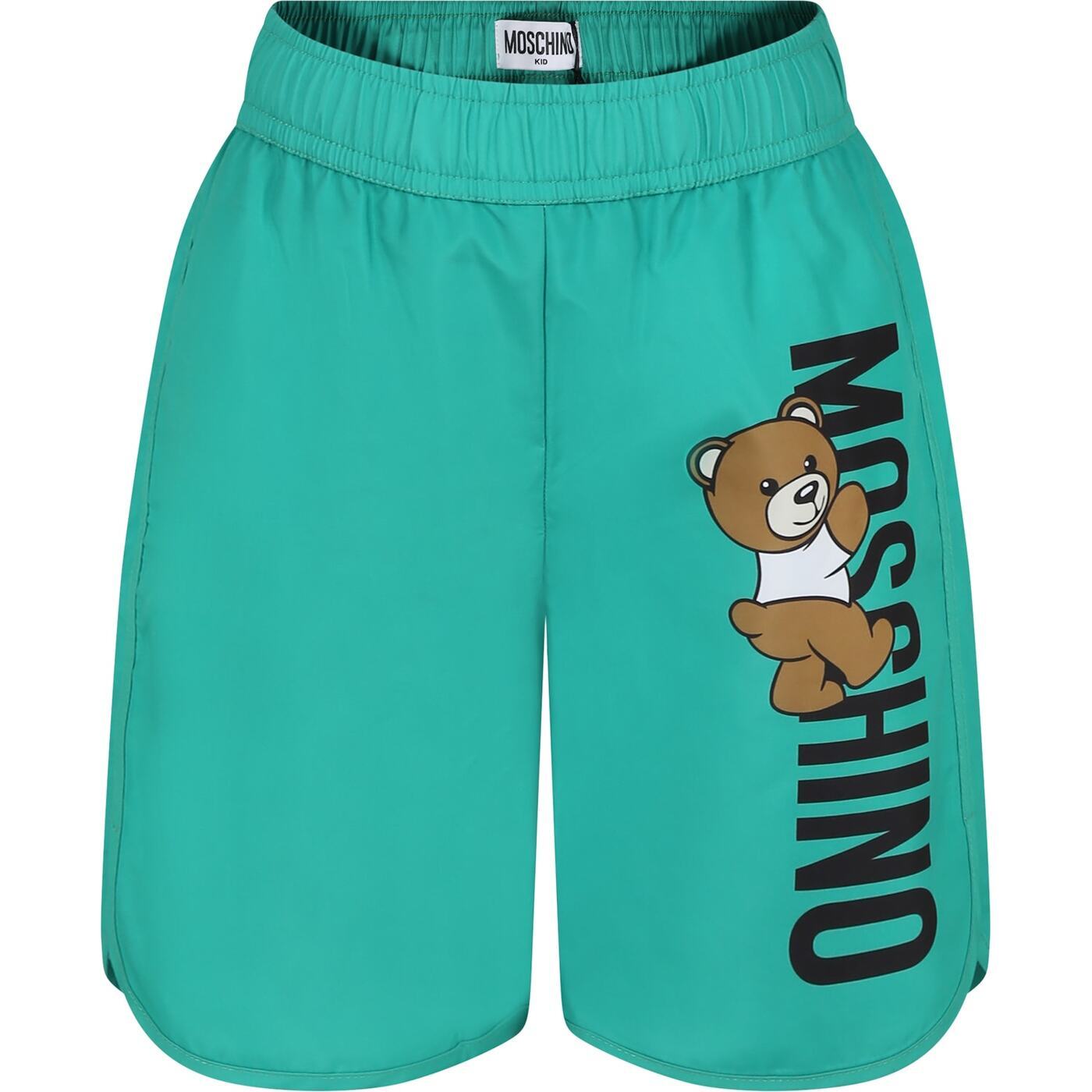 【5のつく日は全商品ポイント4倍】 MOSCHINO モスキーノ グリーン Green アンダーウェア ボーイズ 春夏2024 HUL01D LKA02 30321 【関税・送料無料】【ラッピング無料】 ia