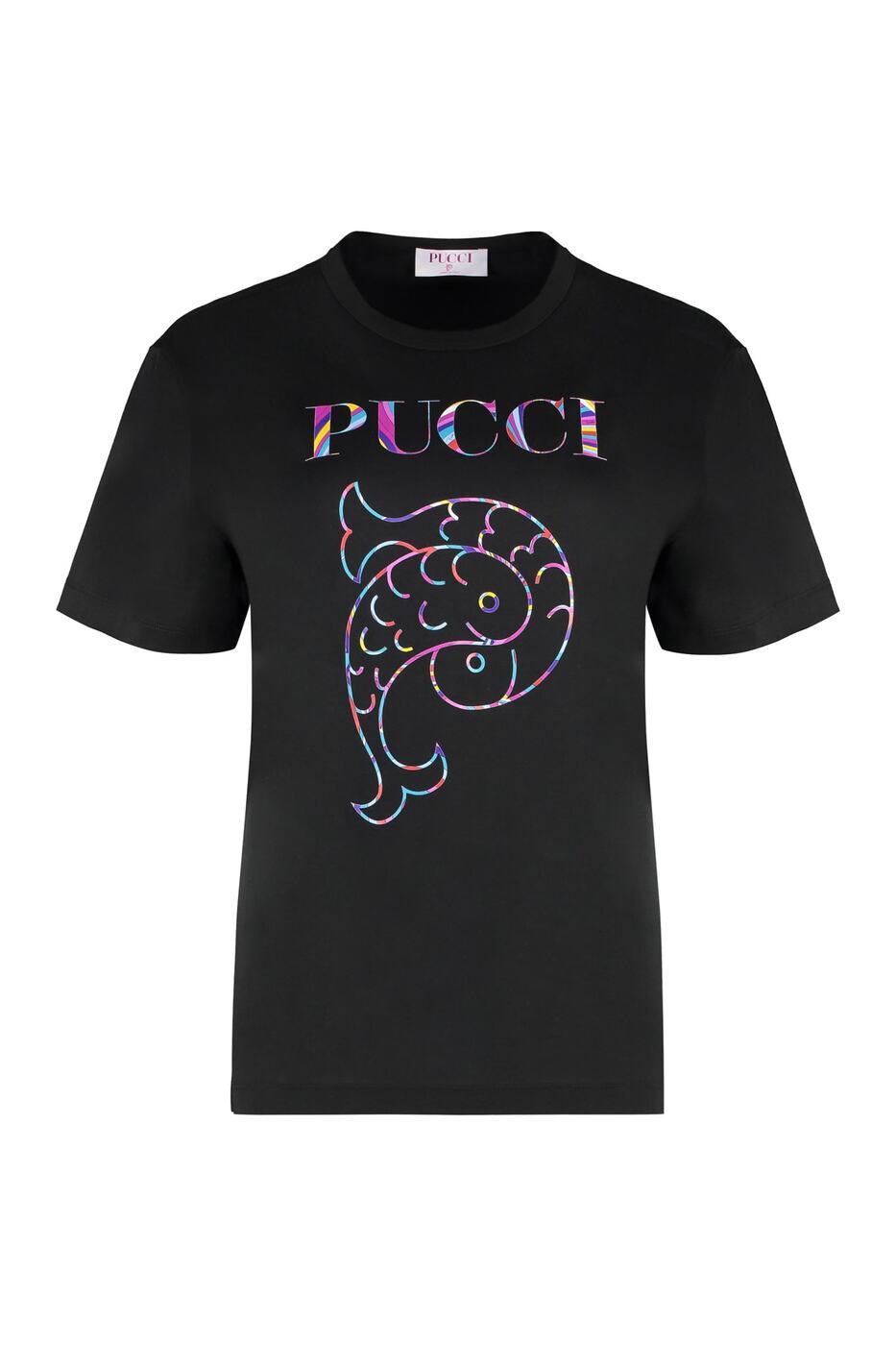 【楽天スーパーSALE!!50000円以上3000円OFFクーポン対象】 EMILIO PUCCI エミリオ プッチ ブラック black Tシャツ レディース 春夏2024 4HTP754H983_999 【関税・送料無料】【ラッピング無料】 ia