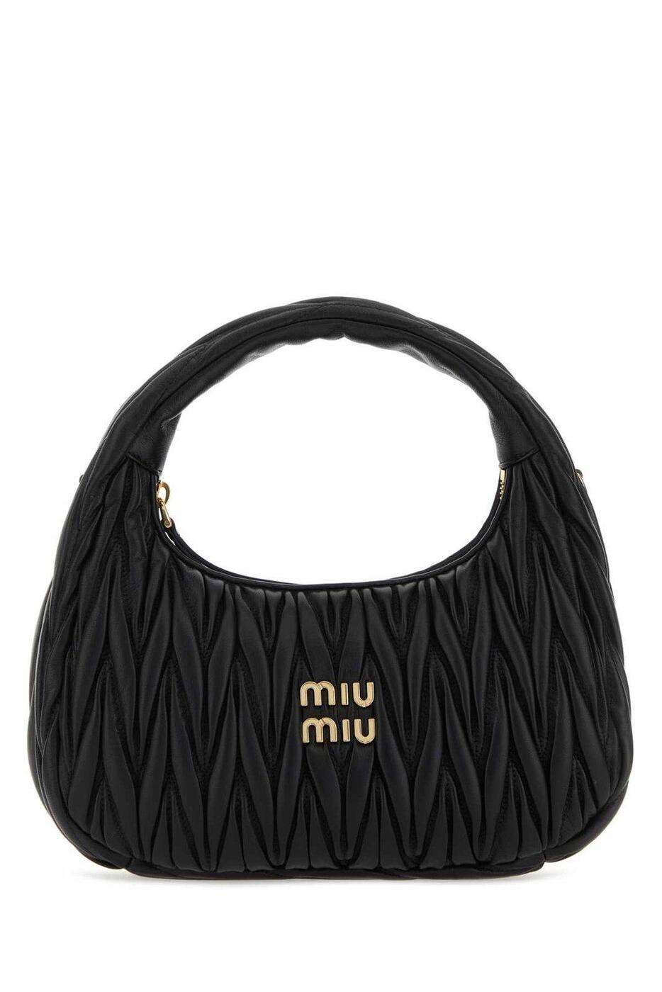 MIU MIU ミュウ ミュウ ブラック Nero トートバッグ レディース 秋冬2024 5BC153 N88 F0002 NERO 【関税・送料無料】【ラッピング無料】 iaのサムネイル