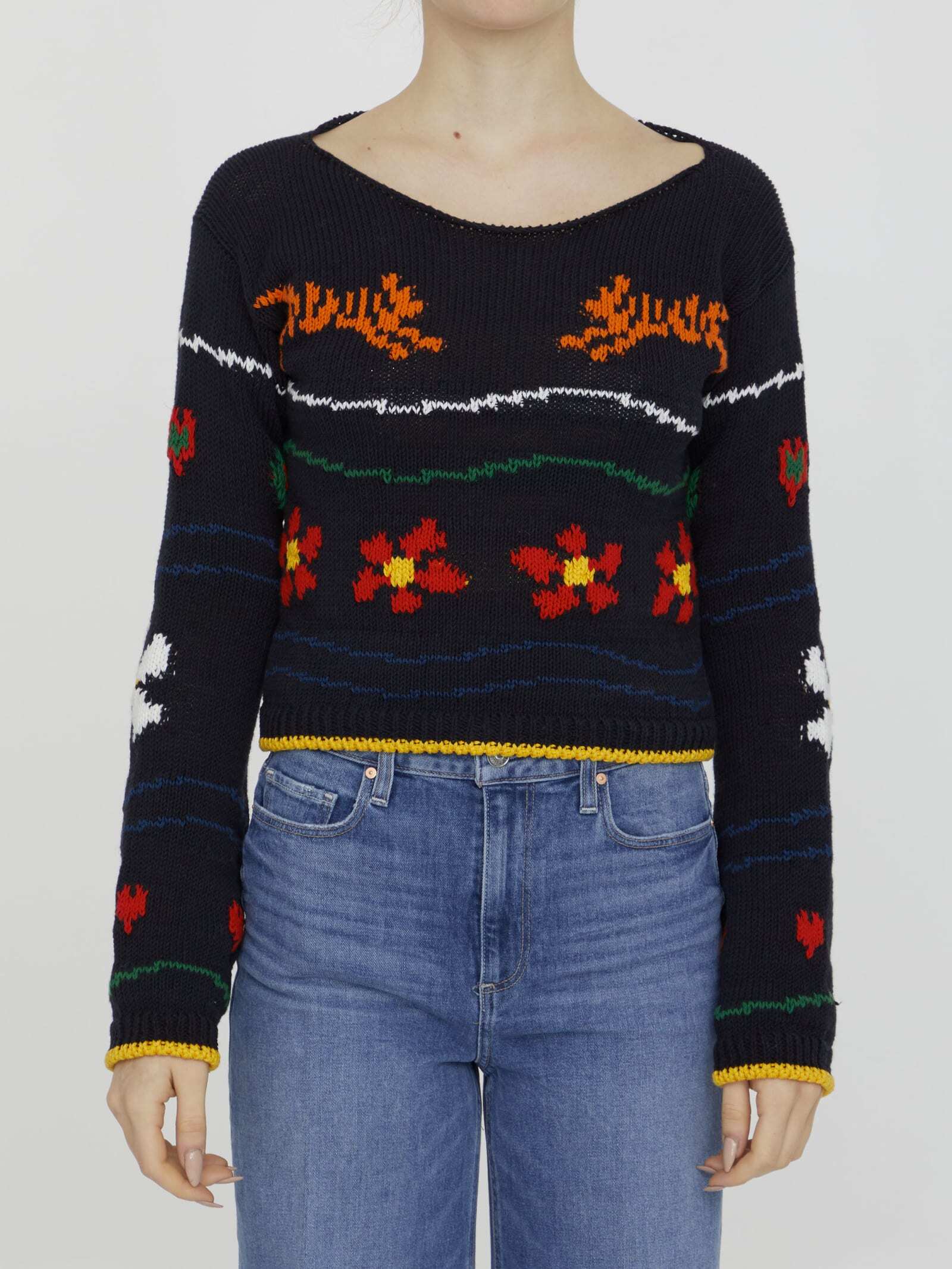 KENZO ケンゾー ブラック BLACK ニットウェア レディース 春夏2023 FD52PU3523CB99J 【関税・送料無料】【ラッピング無料】 iaのサムネイル