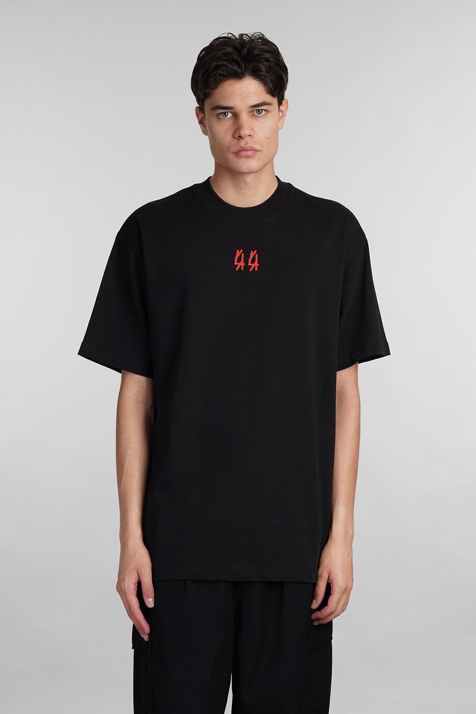 44 LABEL GROUP ブラック black Tシャツ メンズ 秋冬2024 B0030376-FA528P496 【関税・送料無料】【ラッピング無料】 iaのサムネイル