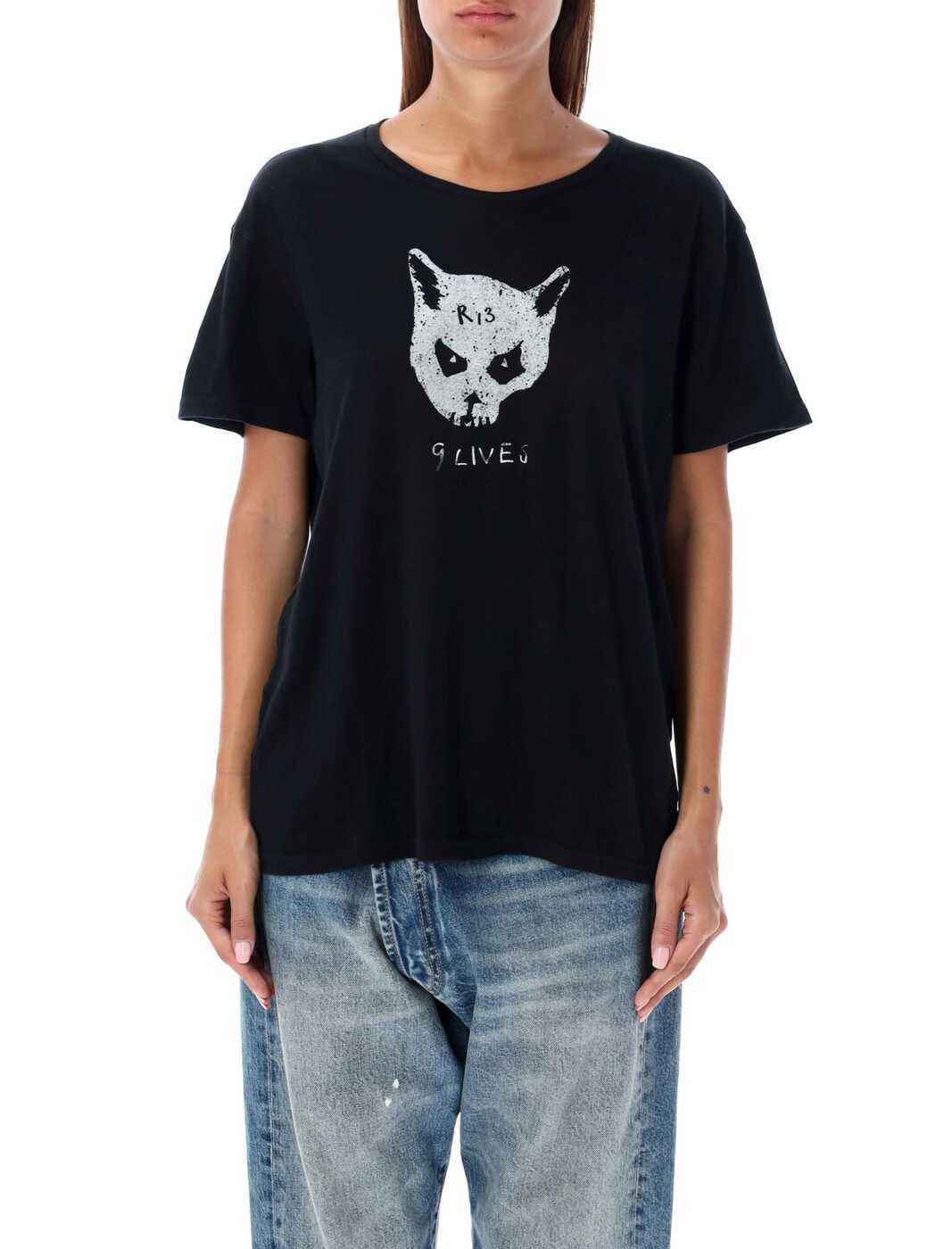 R13 アール サーティーン ブラック BLACK Tシャツ レディース 秋冬2024 R13WK001K112BK112B 【関税・送料無料】【ラッピング無料】 iaのサムネイル