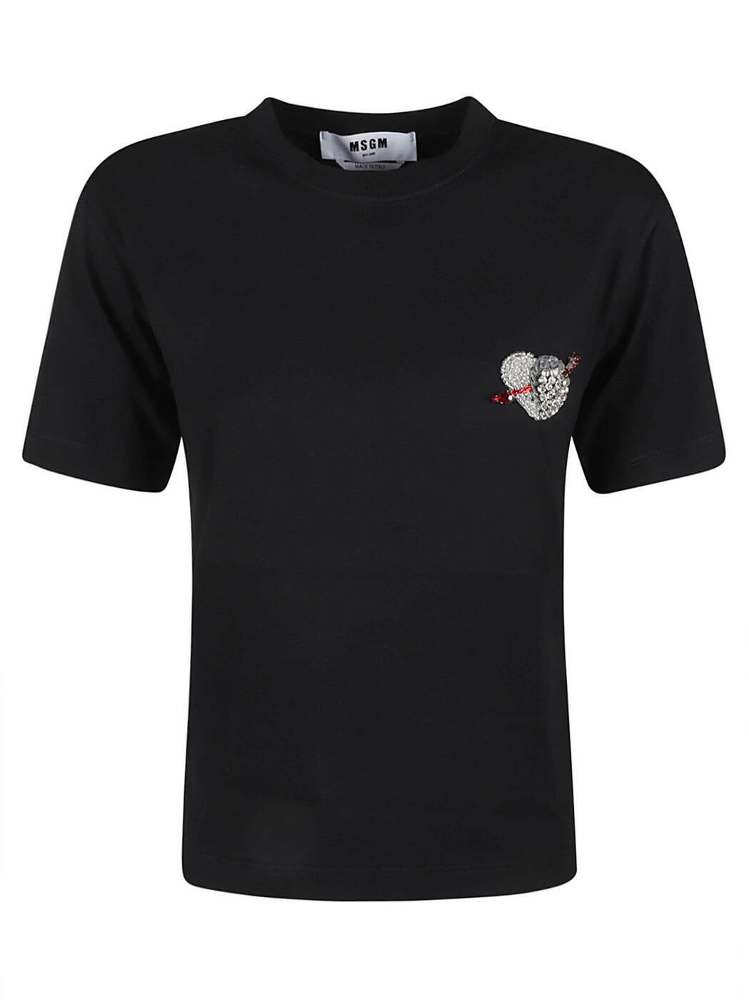 MSGM エムエスジーエム ブラック BLACK Tシャツ レディース 秋冬2023 3541MDM170_23779899 【関税・送料無料】【ラッピング無料】 iaのサムネイル
