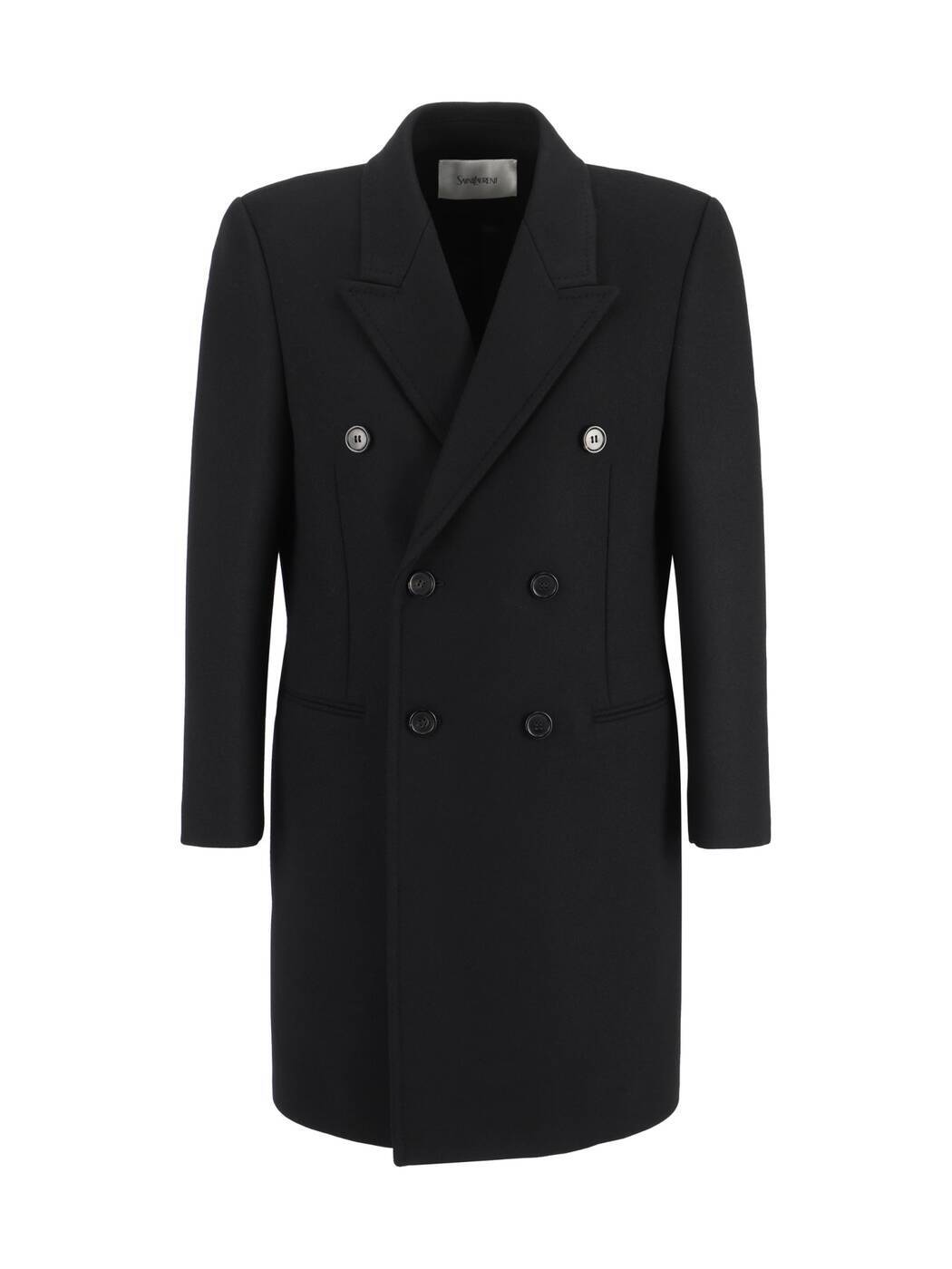 YSL ロングコート ブルーグレー ウール100% S イヴ・サンローラン YSL ロングコート ブルーグレー ウール100% S イヴ・サンローラン