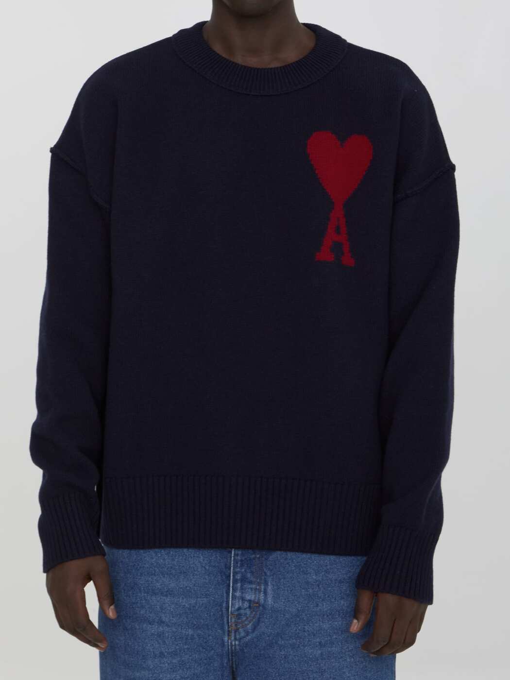 AMI ALEXANDRE MATTIUSSI アミ アレクサンドル マテュッシ ブルー BLUE ニットウェア メンズ 秋冬2024 UKS006018414 【関税・送料無料】【ラッピング無料】 iaのサムネイル