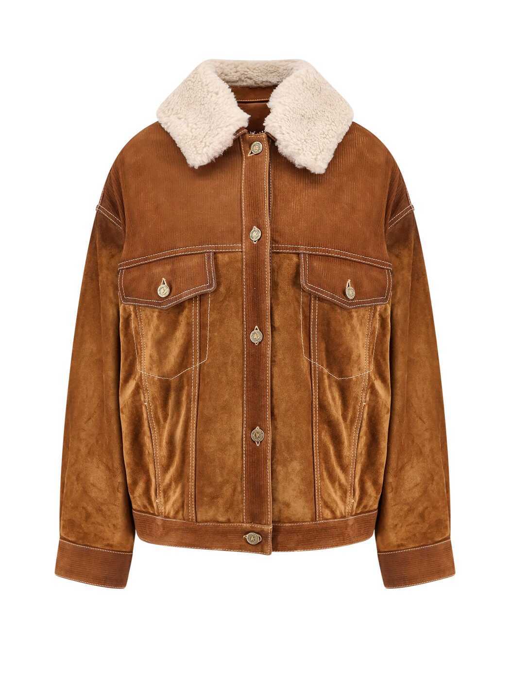 【土日限定クーポン配布中！】 GOLDEN GOOSE ゴールデン グース デラックス ブランド ブラウン Brown ジャケット レディース 秋冬2024 GWP02039P001671 55194 【関税・送料無料】【ラッピング無料】 iaのサムネイル