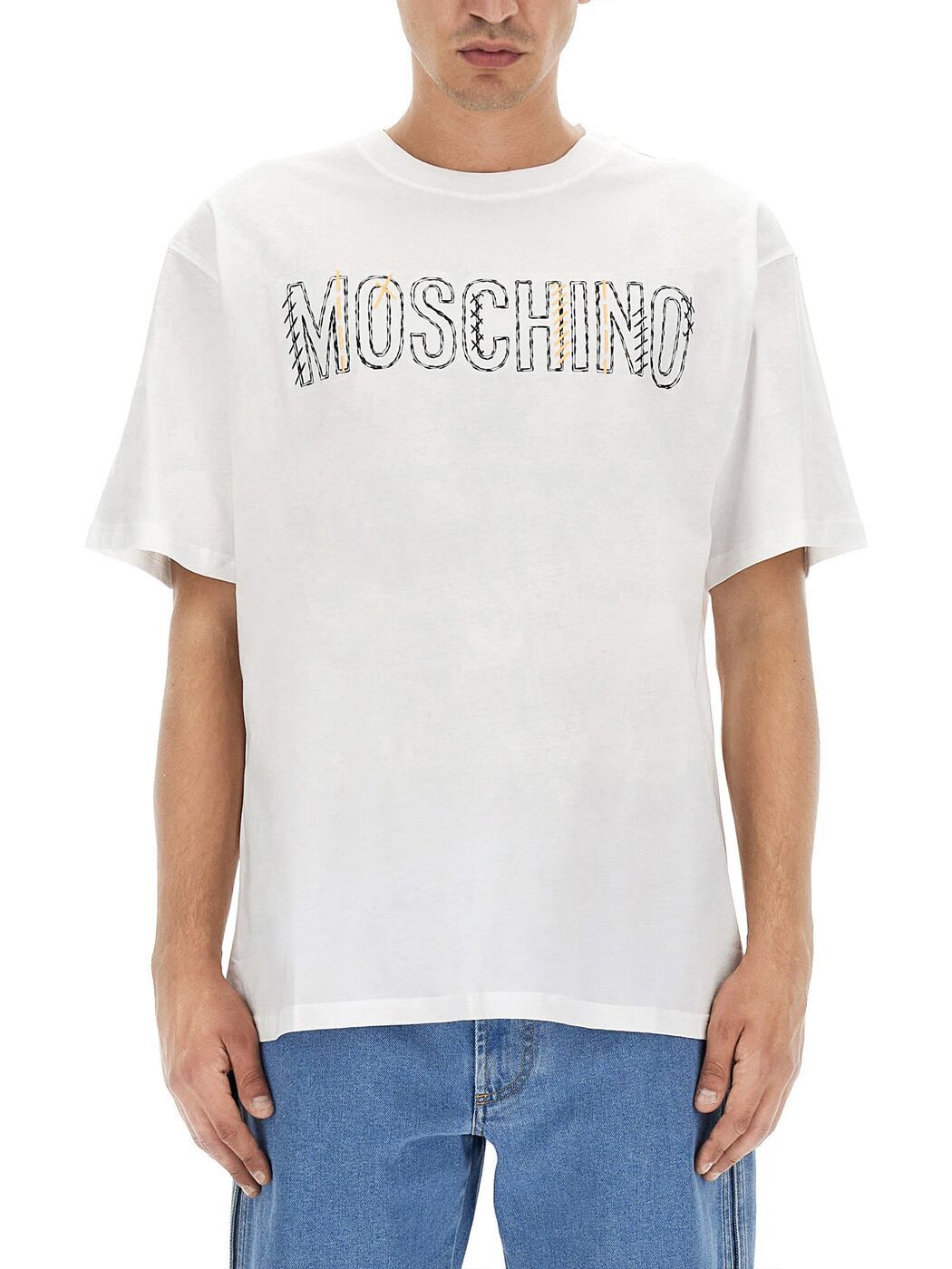 MOSCHINO モスキーノ ホワイト WHITE Tシャツ メンズ 秋冬2024 5241 V0713 1001 【関税・送料無料】【ラッピング無料】 iaのサムネイル