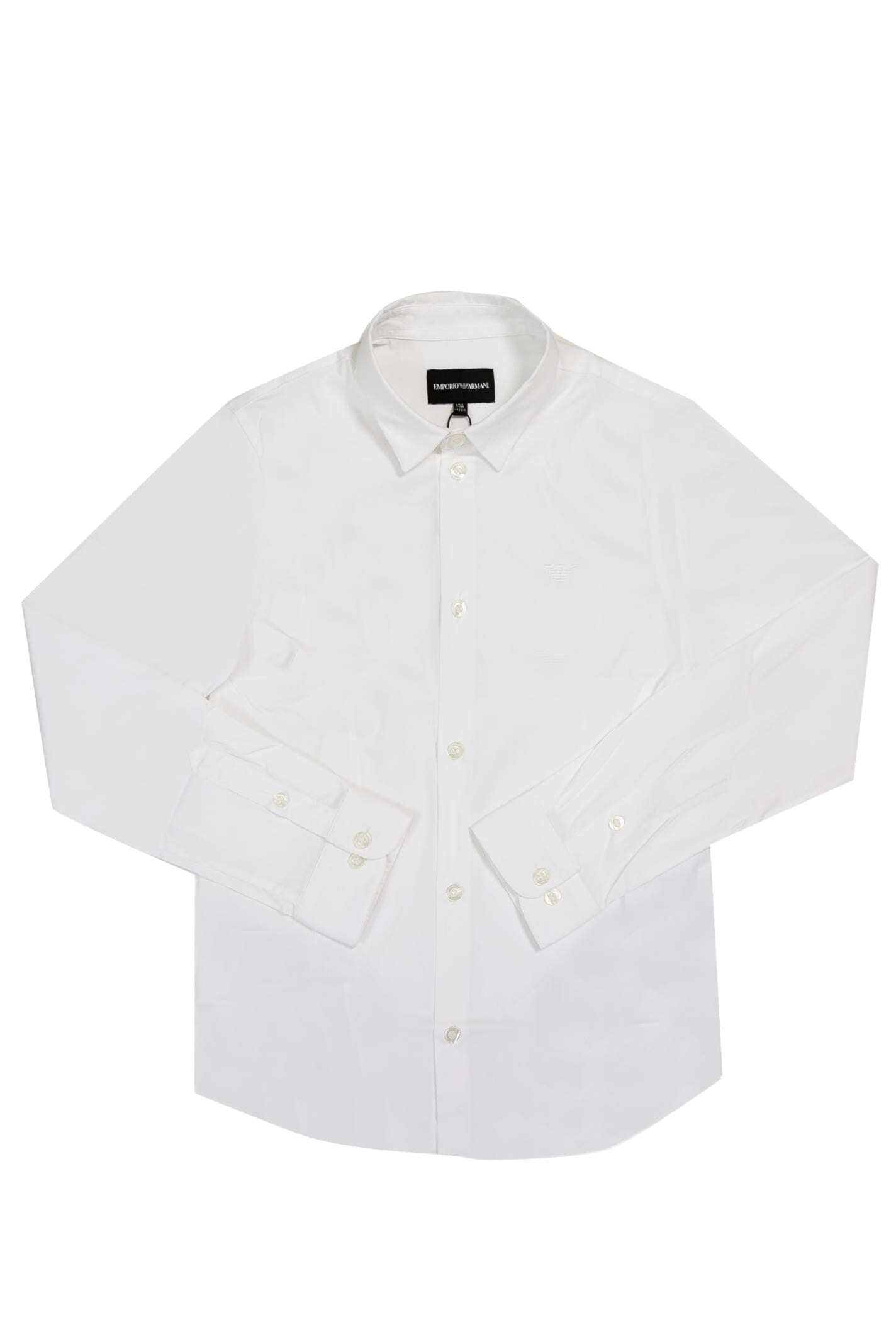 EMPORIO ARMANI エンポリオ・アルマーニ ホワイト White シャツ ボーイズ 春夏2023 8N4C091N06Z 0100 【関税・送料無料】【ラッピング無料】 ia