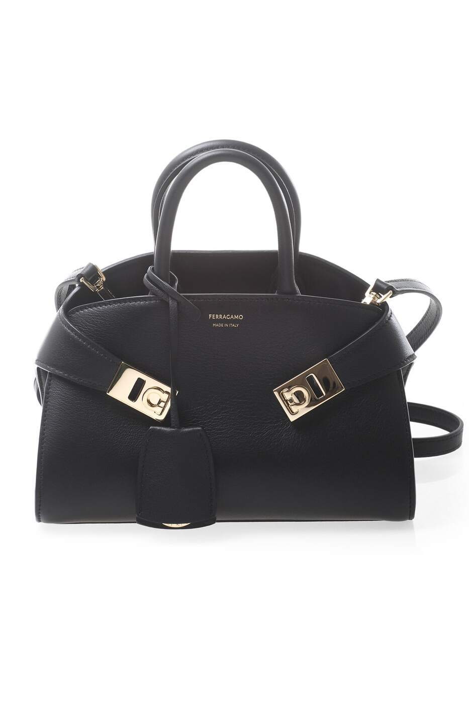 FERRAGAMO フェラガモ ブラック Black トートバッグ レディース 秋冬2024 215975 HUG MINI 768853 【関税・送料無料】【ラッピング無料】 iaのサムネイル