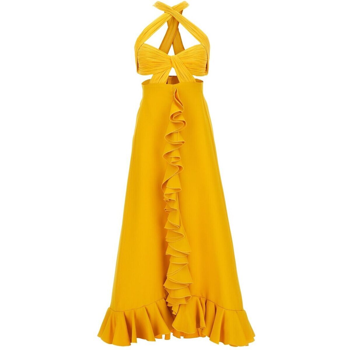 GIAMBATTISTA VALLI Хƥ   Yellow ɥ쥹 ǥ ղ2023 23SSSVTE505903ACE2860 ڴǡ̵ۡڥåԥ̵ ia