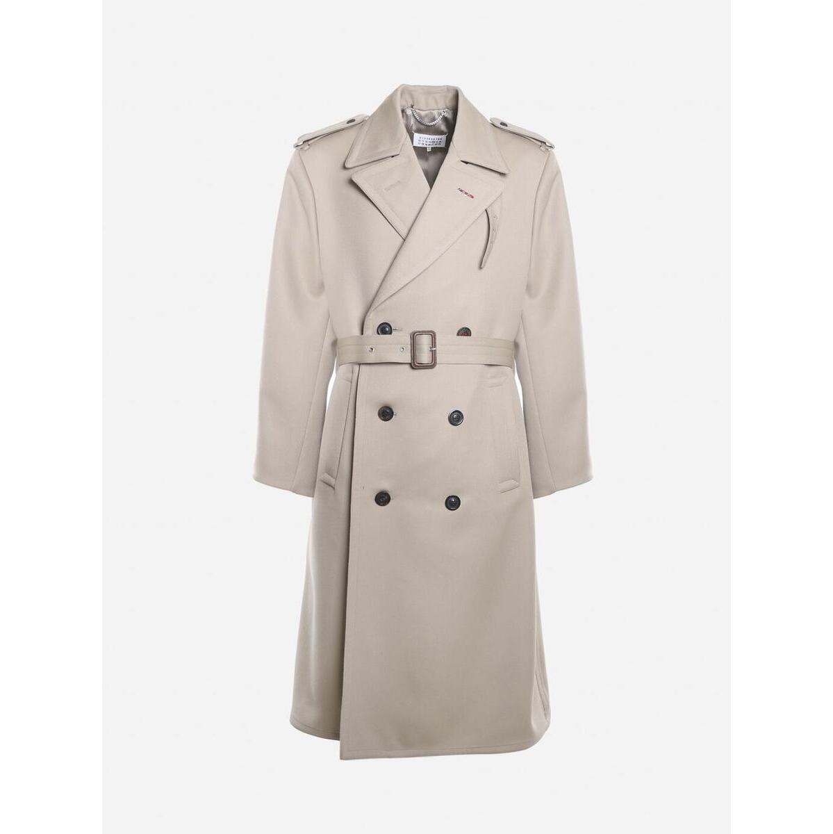 【楽天スーパーSALE!!300000円以上10000円OFFクーポン対象】 MAISON MARGIELA メゾン マルジェラ ベージュ Beige コート メンズ 秋冬2021 S50AH0102 S48842124 【関税・送料無料】【ラッピング無料】 iaのサムネイル