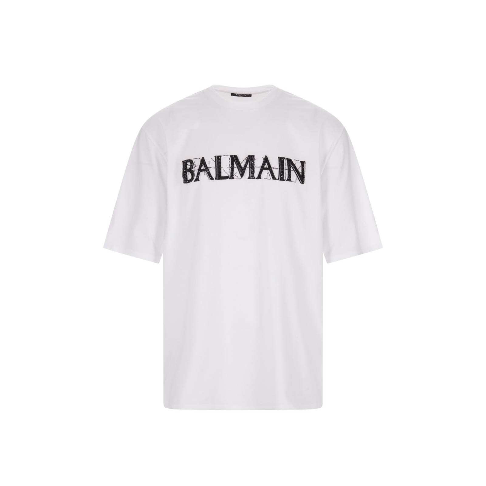 BALMAIN バルマン ホワイト White Tシャツ メンズ 春夏2023 AH0EG015 PB74_GAB 【関税・送料無料】【ラッピング無料】 ia