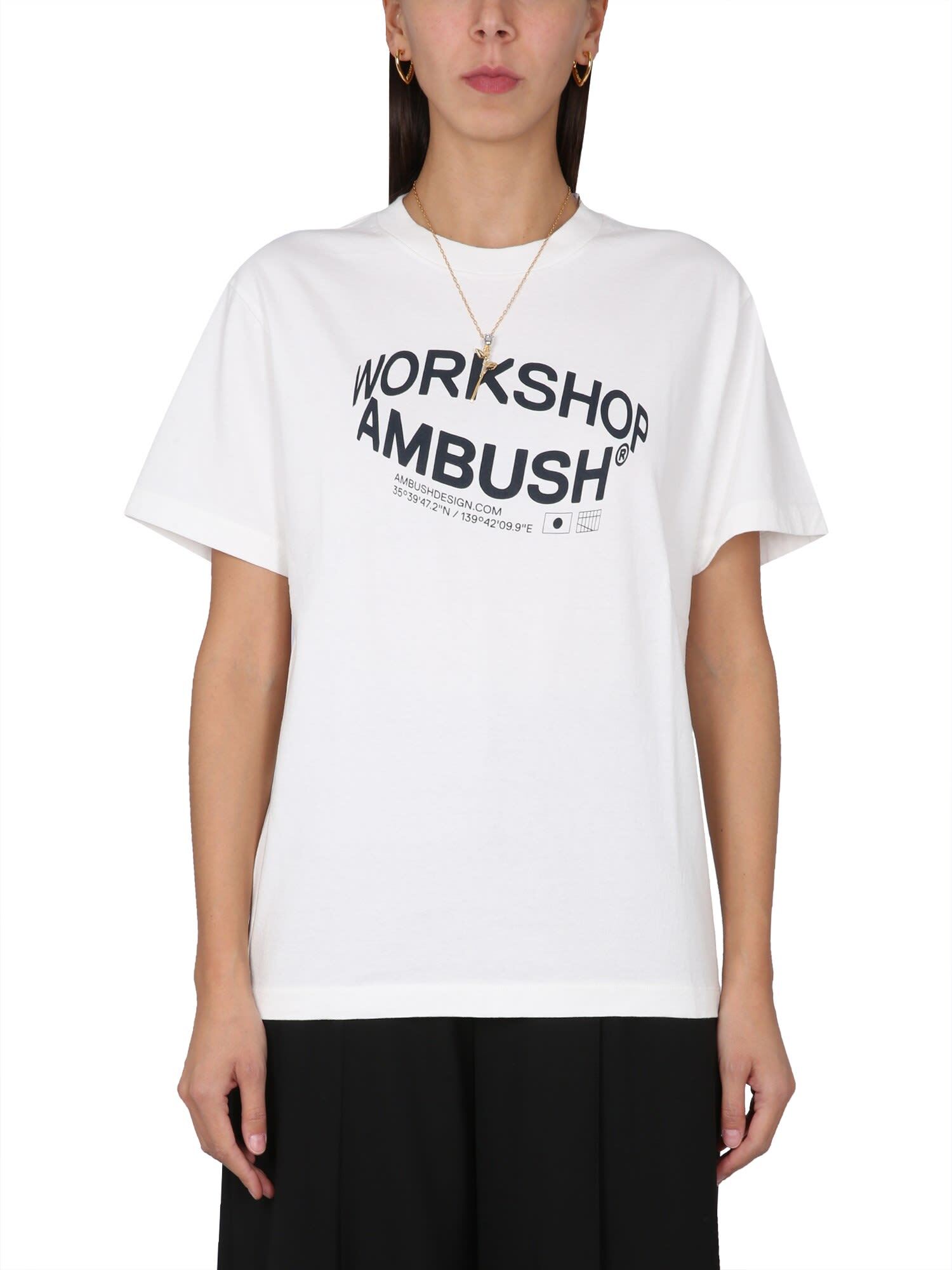AMBUSH アンブッシュ ホワイト White Tシャツ レディース 春夏2023 BWAA037S23JER001 0247 【関税・送料無料】【ラッピング無料】 iaのサムネイル