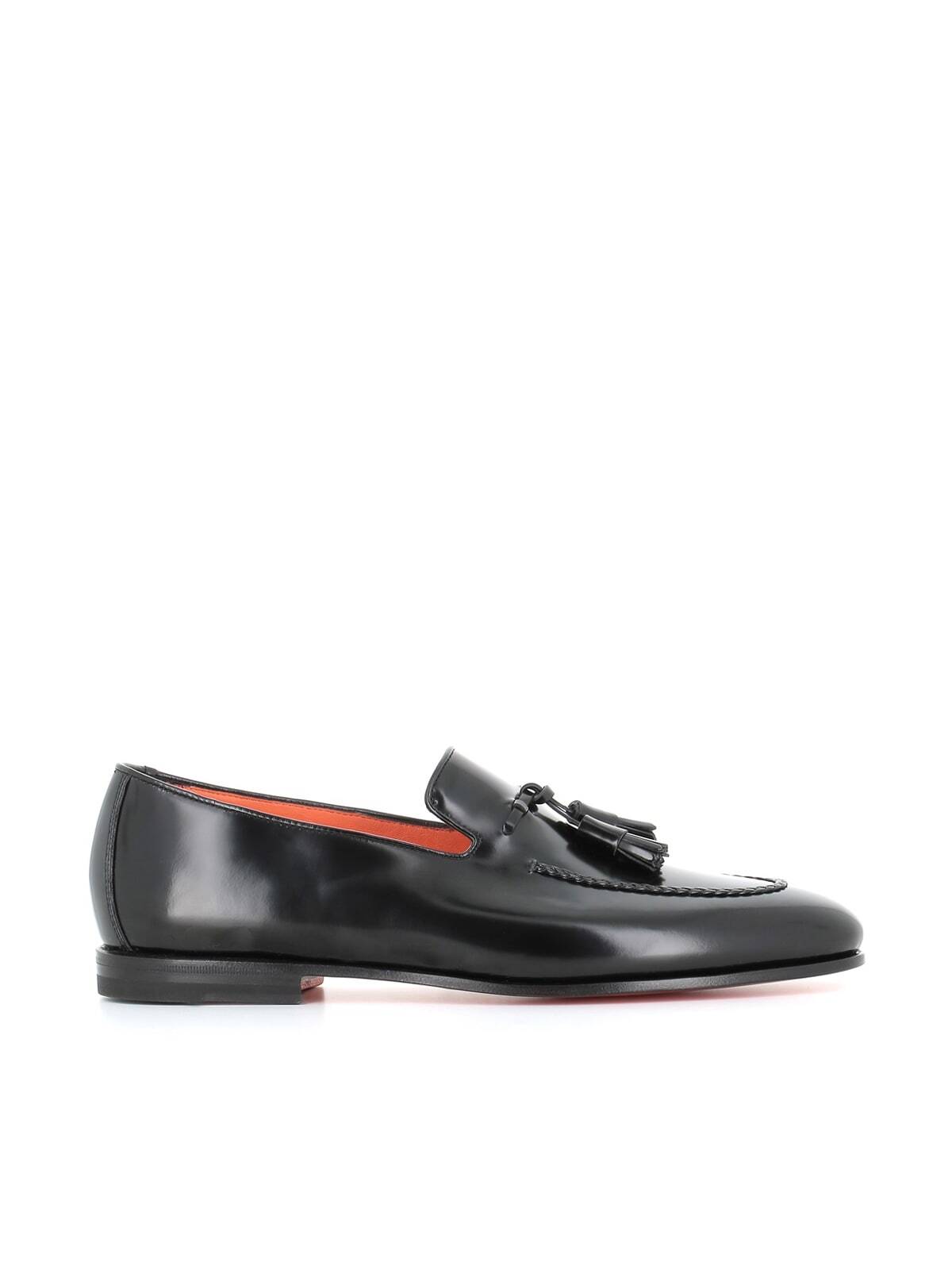 SANTONI サントーニ ブラック Black ローファー メンズ 春夏2023 MCNC18458SA4BPOHN01 BLACK 【関税・送料無料】【ラッピング無料】 ia