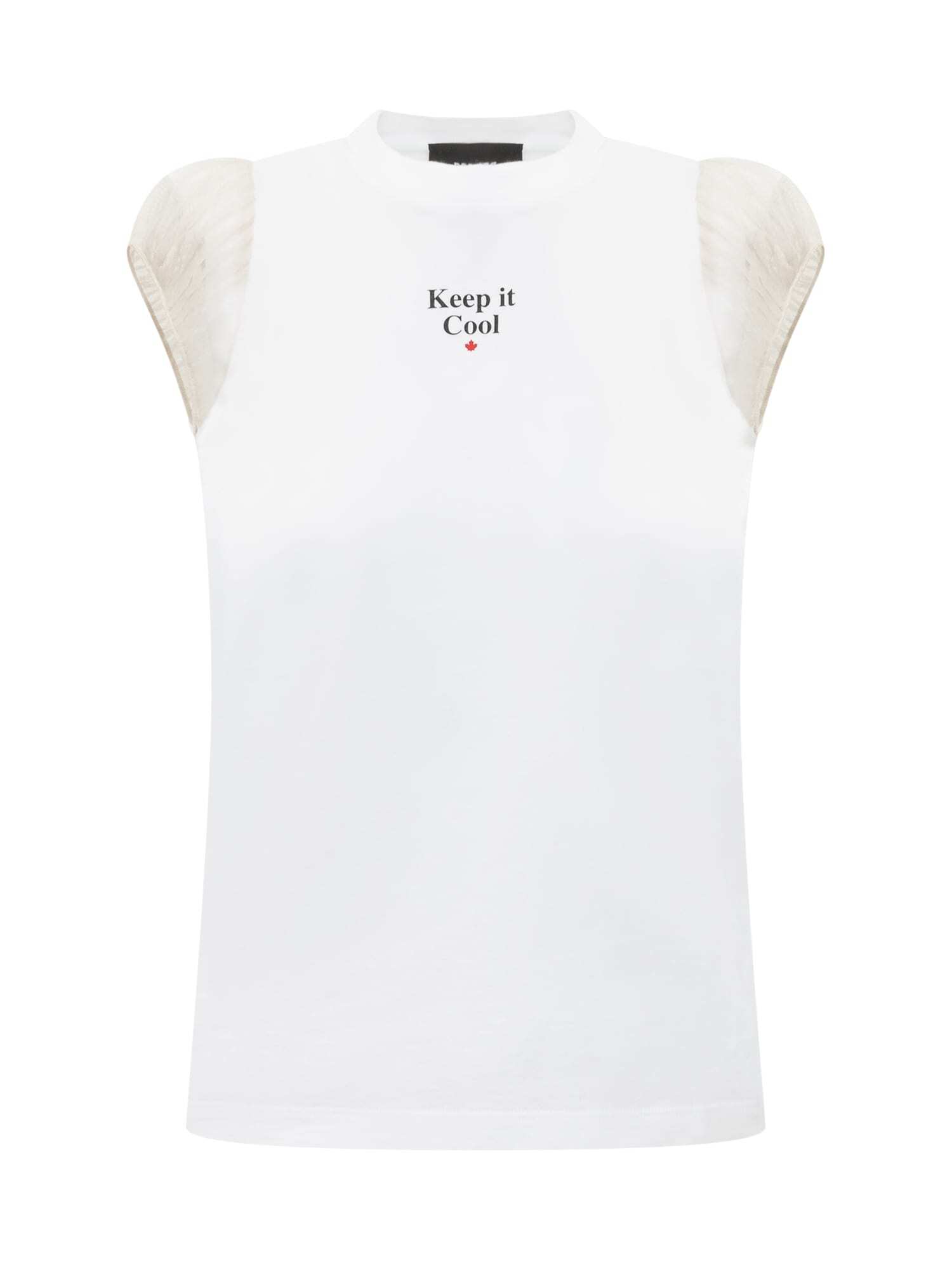 DSQUARED2 ディースクエアード ホワイト BIANCO Tシャツ レディース 春夏2022 S72GD0355S21600 100 【関税・送料無料】【ラッピング無料】 ia