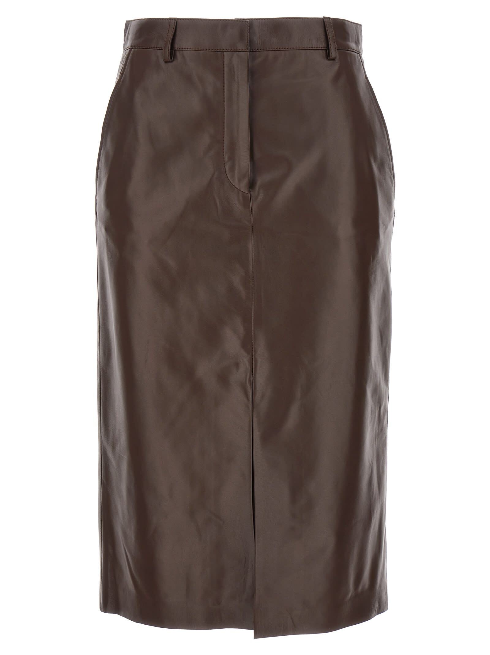 【土日限定クーポン配布中！】 LANVIN ランバン ブラウン Brown スカート レディース 秋冬2023 RWST0205L047A23652 【関税・送料無料】【ラッピング無料】 ia