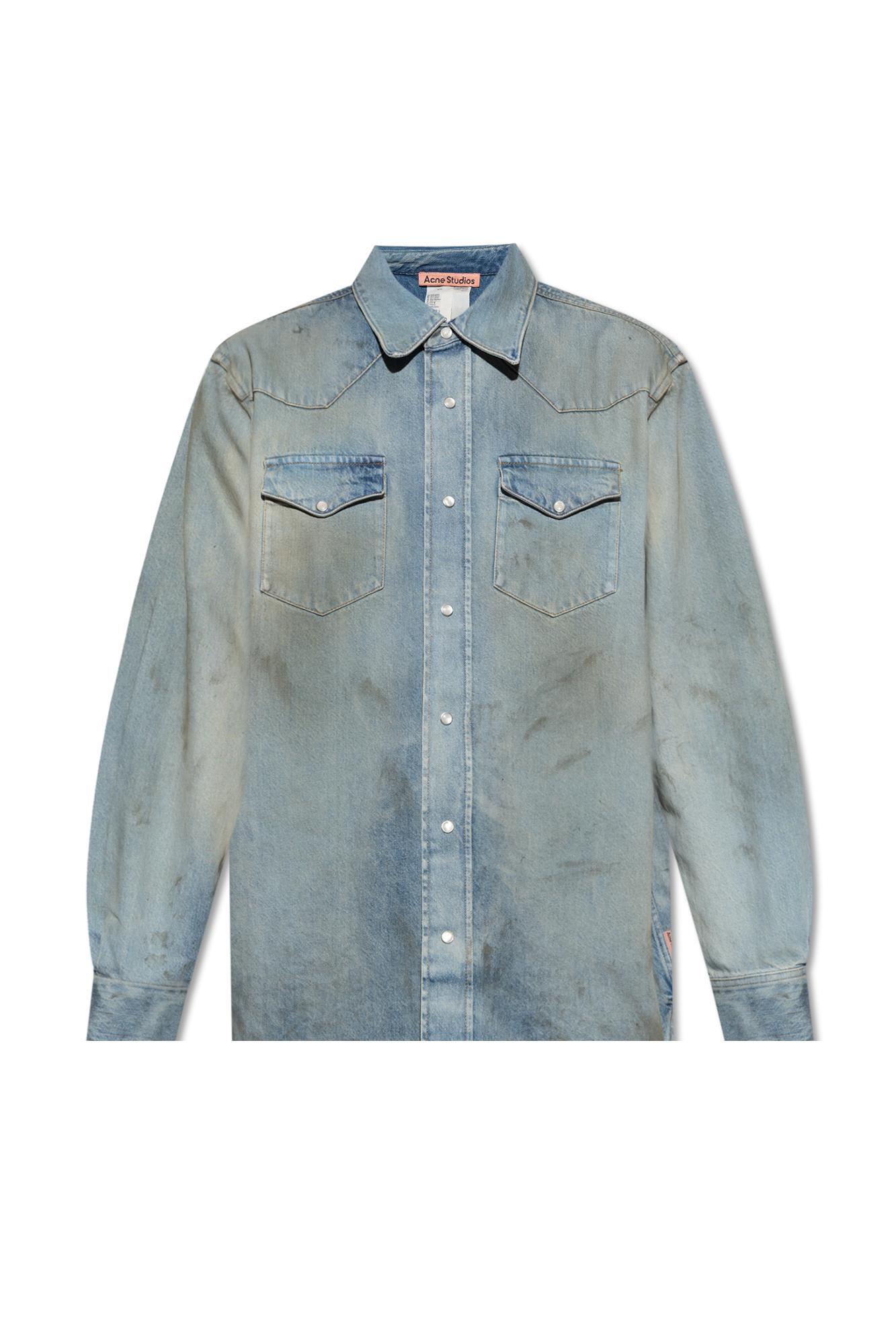 ACNE STUDIOS アクネ ストゥディオズ Auz Mid Blue シャツ メンズ 秋冬2023 BB0526 AUZ MID BLUE 【関税・送料無料】【ラッピング無料】 iaのサムネイル