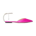 【10周年記念クーポン！P4倍！】 JIMMY CHOO ジミーチュウ ピンク Fuxia フラットシューズ レディース 春夏2023 SAEDAFLATBGHFUCHSIACRYSTALHONEY 【関税・送料無料】【ラッピング無料】 ia