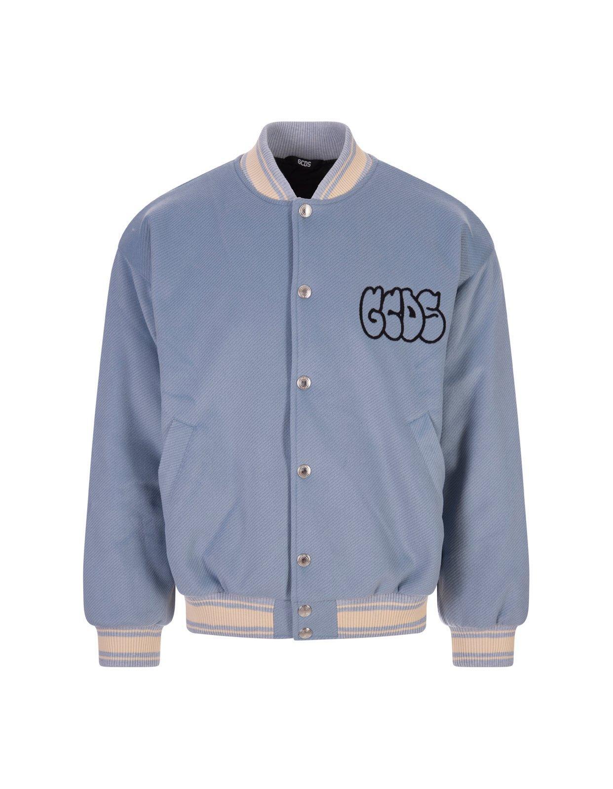 GCDS ジーシーディーエス ブルー Light Blue ジャケット メンズ 秋冬2023 FW23M200478 07 LIGHT BLUE  ia