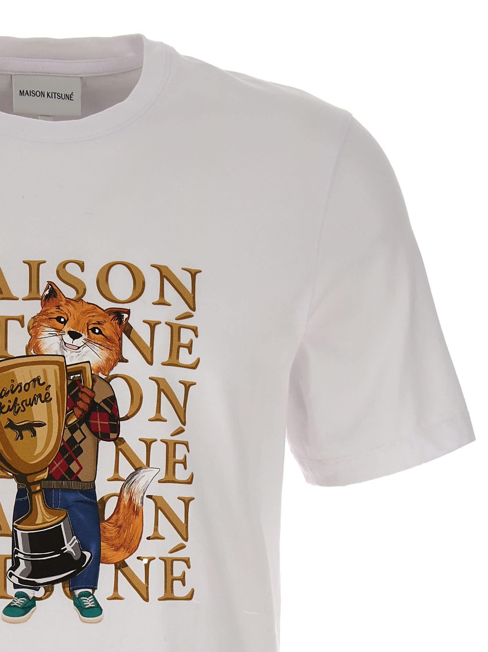 MAISON KITSUNE メゾン キツネ ホワイト White Tシャツ メンズ 秋冬2023 LM00123KJ0008P100 【関税・送料無料】【ラッピング無料】 ia 3