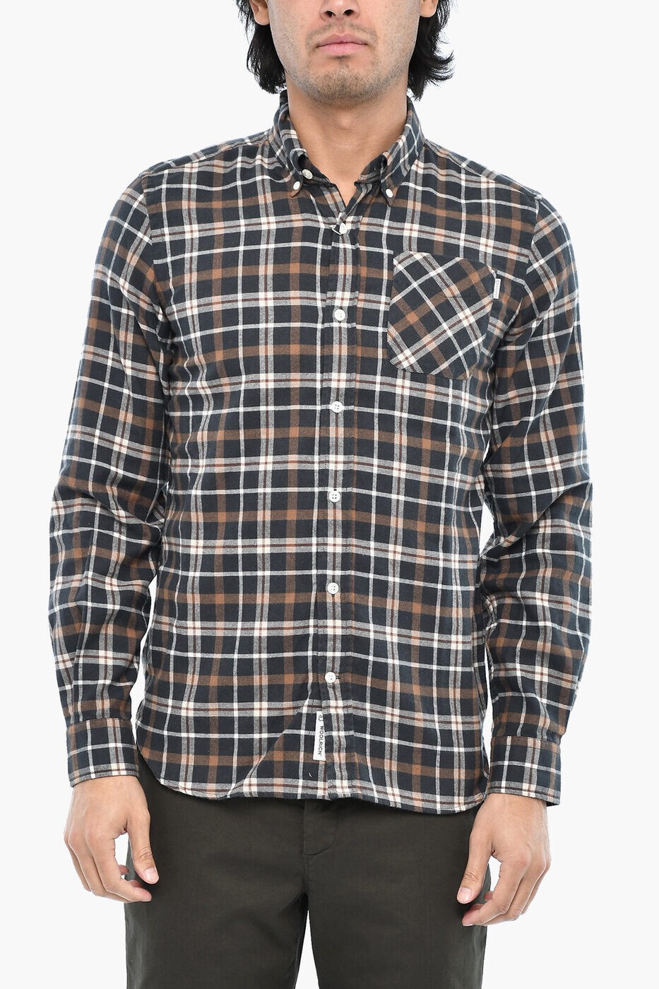 楽天BRANDSHOP・クラージュ楽天市場店ウールリッチ WOOLRICH シャツ メンズ ブラウン Casual shirts CFWOSI0094MRUT3120 7299 関税 送料無料 ラッピング無料 2025AW dk