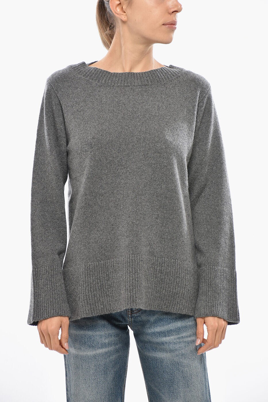 �ޡ��� MALO ���롼�ͥå������ѡ� �˥åȥ����� ��ǥ����� ���졼 Crew neck jumpers DXA253 F1B94 E2973 ���� ����...